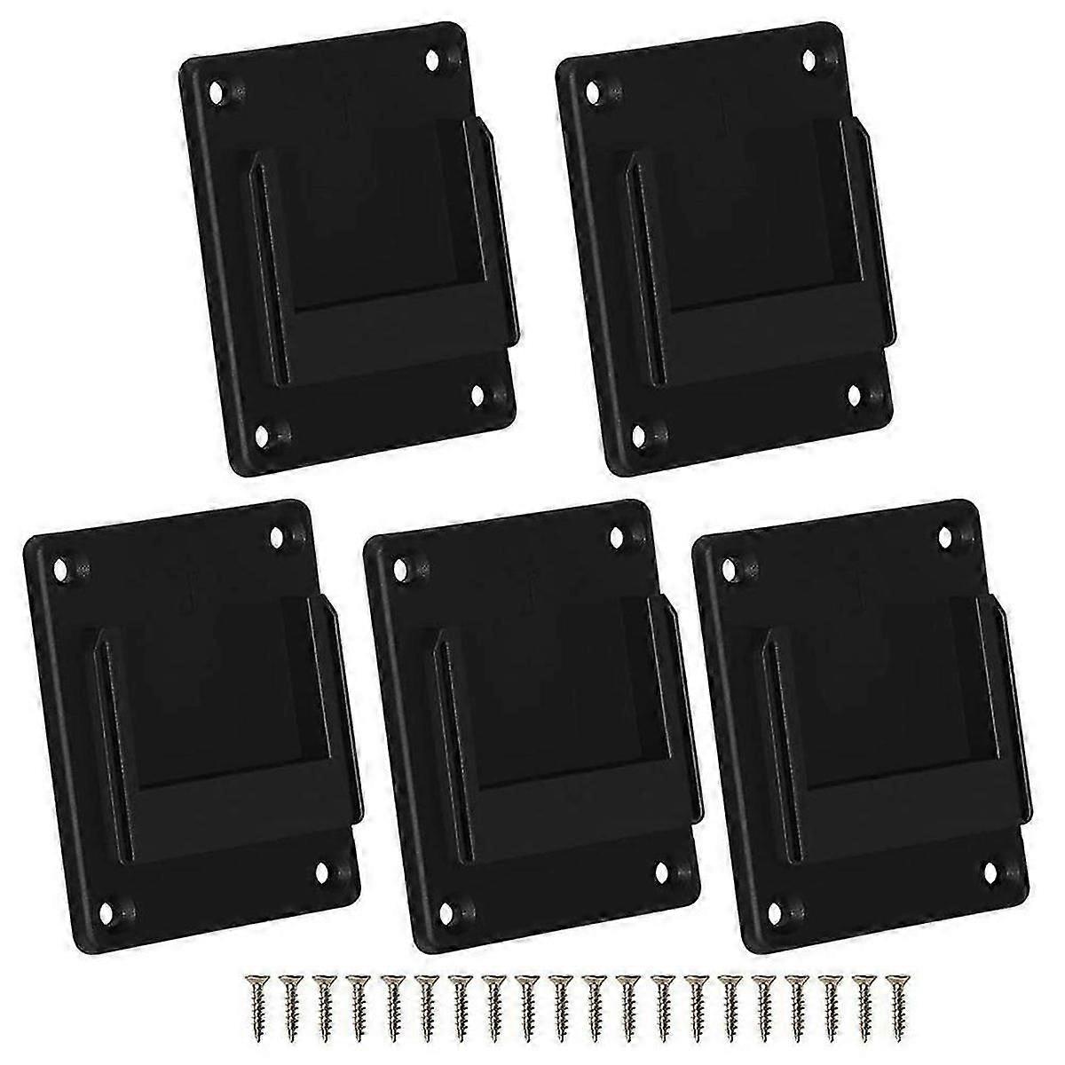 5Pc Wall Mount Holder Tool Storage Rack suitable for Hitachi 18/36V Tool Black