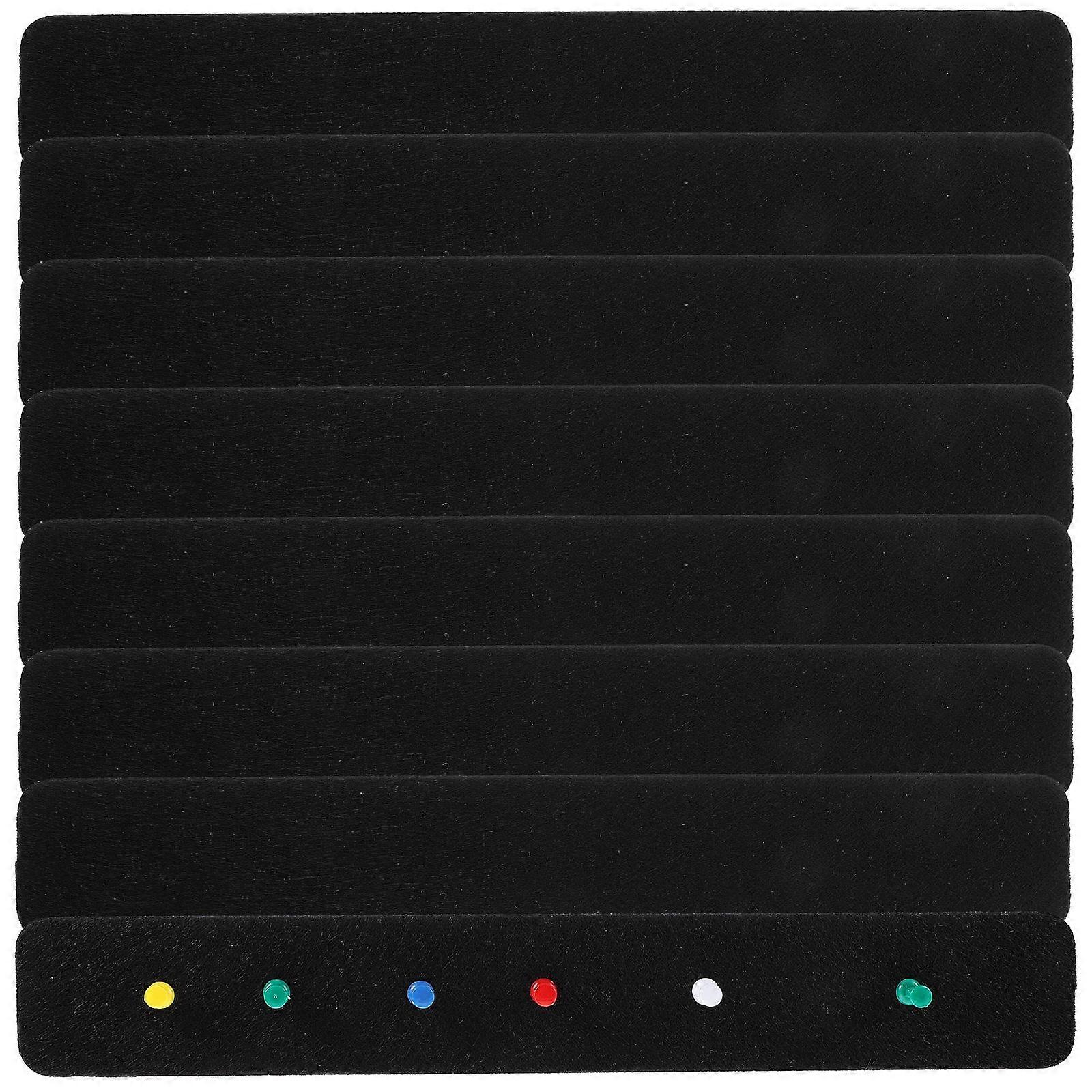 Adhesive Felt Bulletin Board Strips for Leaving Messages Black Wall Decor 1 Set Small Boards