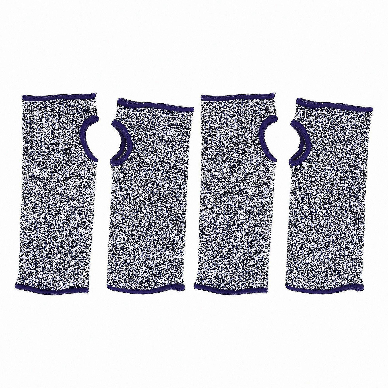 4-Pack Close-Fitting Arm Guards with Thumb Slot, Scratch-Resistant, Thickened Protection Sleeves in Blue