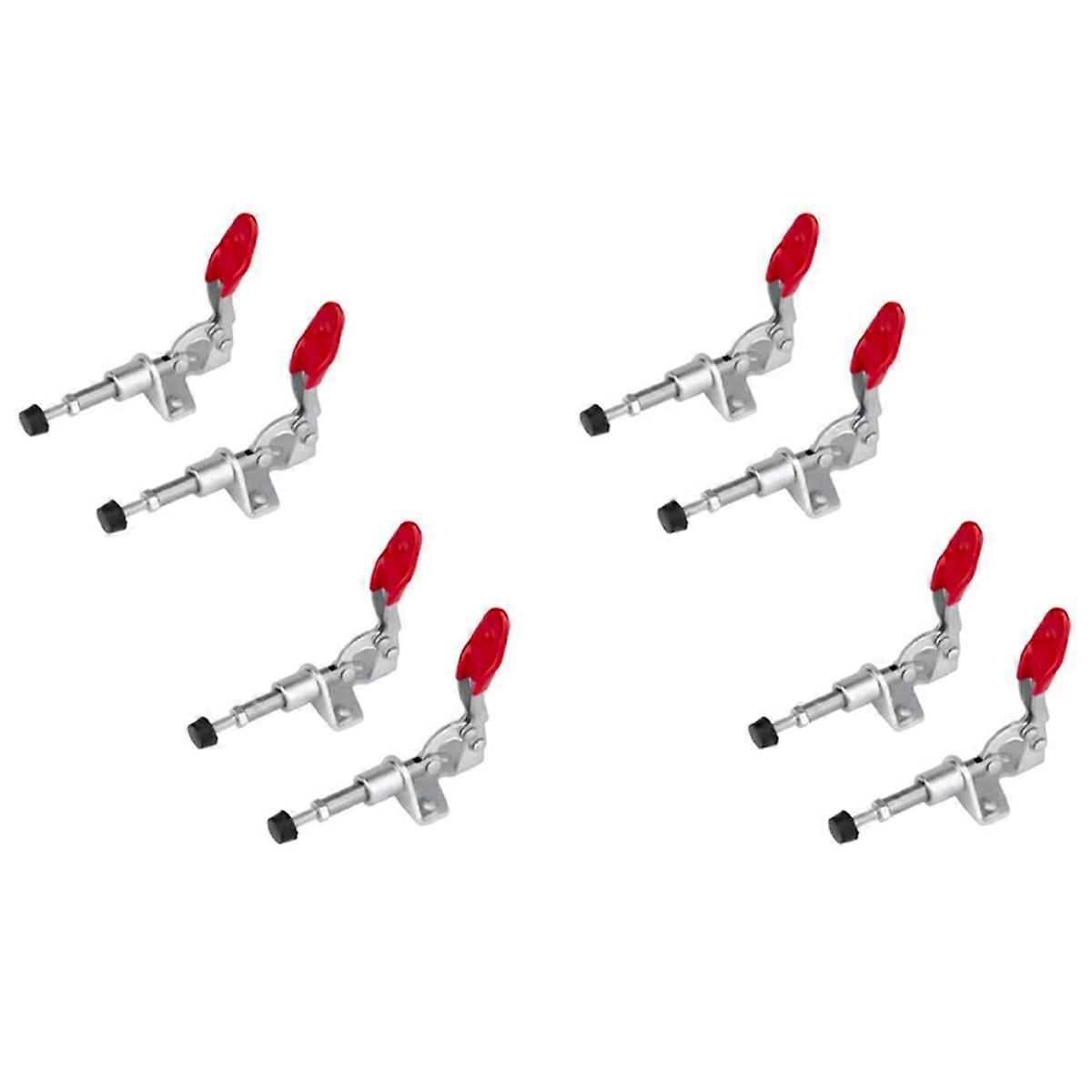 8Pcs GH-301AM 45Kg Toggle Clamp Quick Release Pull Action Vertical/Horizontal Type Clamps Hand Tool