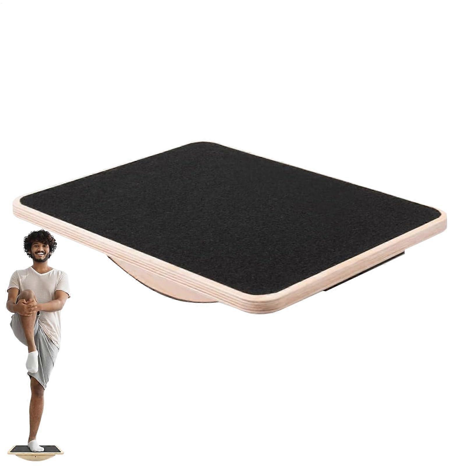 Wooden Wobble Balance Board For Therapy And Balance Training Rocker Board Standing Desk Accessory Improves Core Natural