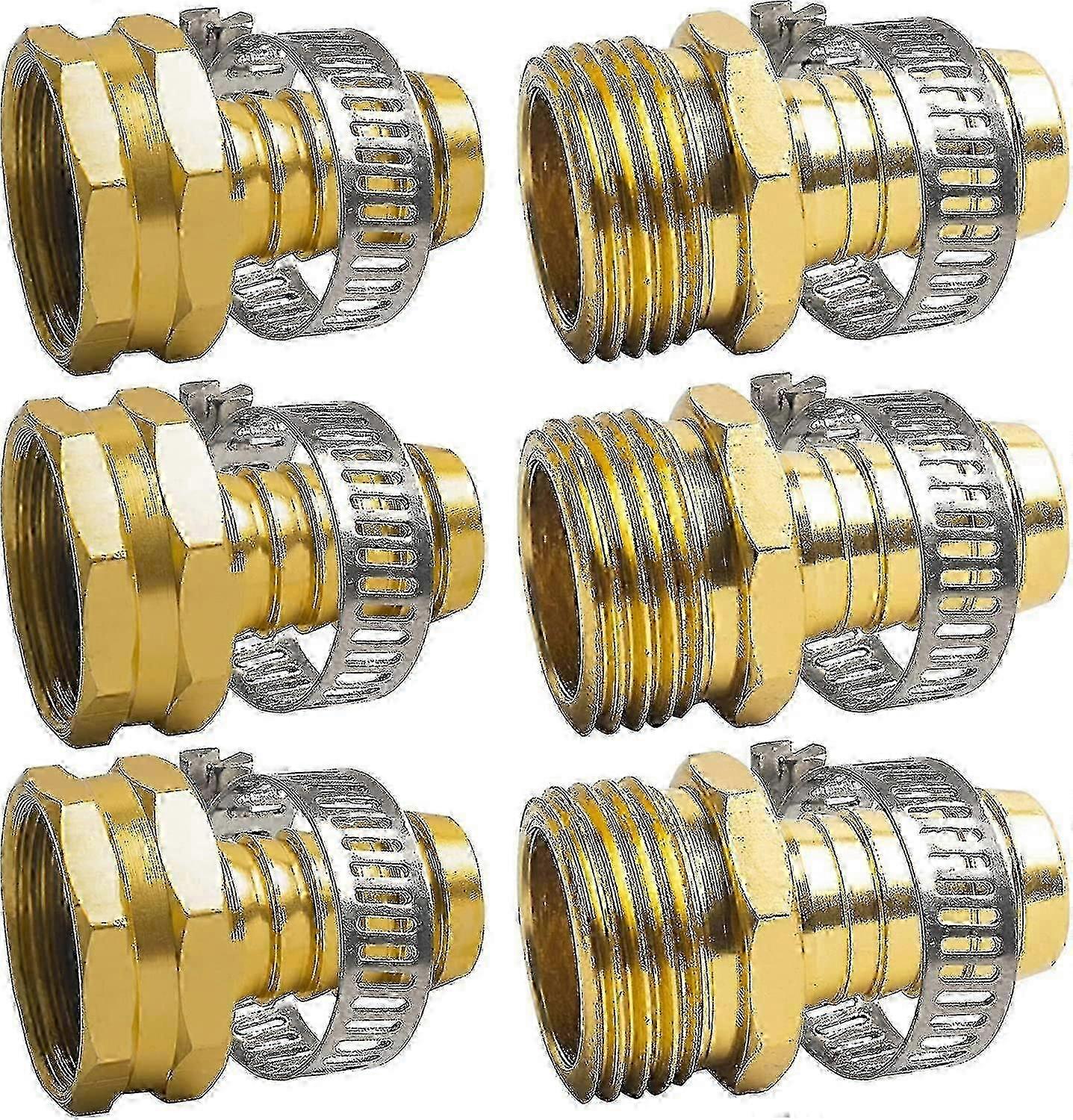 Tool Hose Repair Connectors With Claps, 5/8" Aluminum Garden Hose Repa