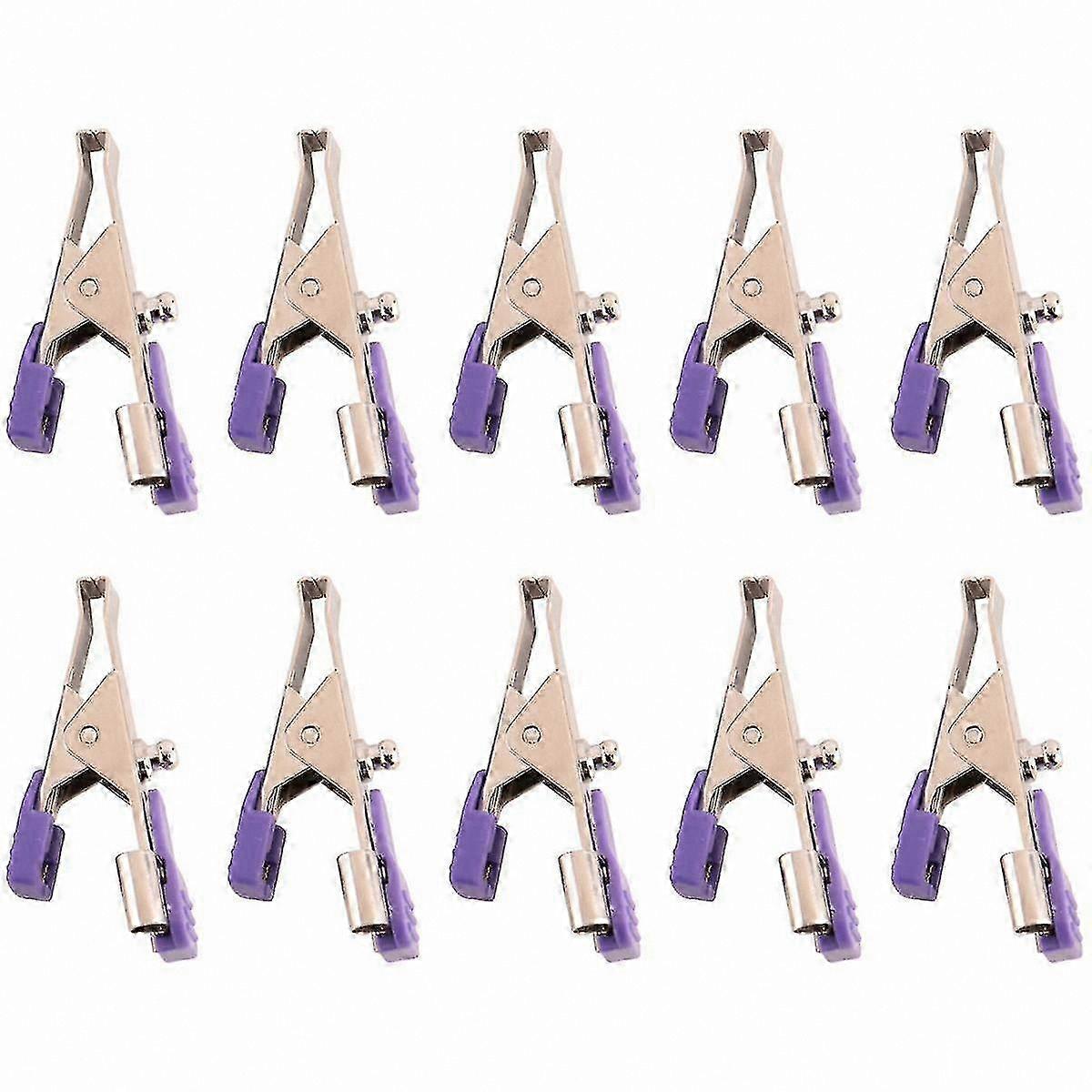 10-Pack Reusable ECG Electrodes for Veterinary Use with Secure Cable Fit