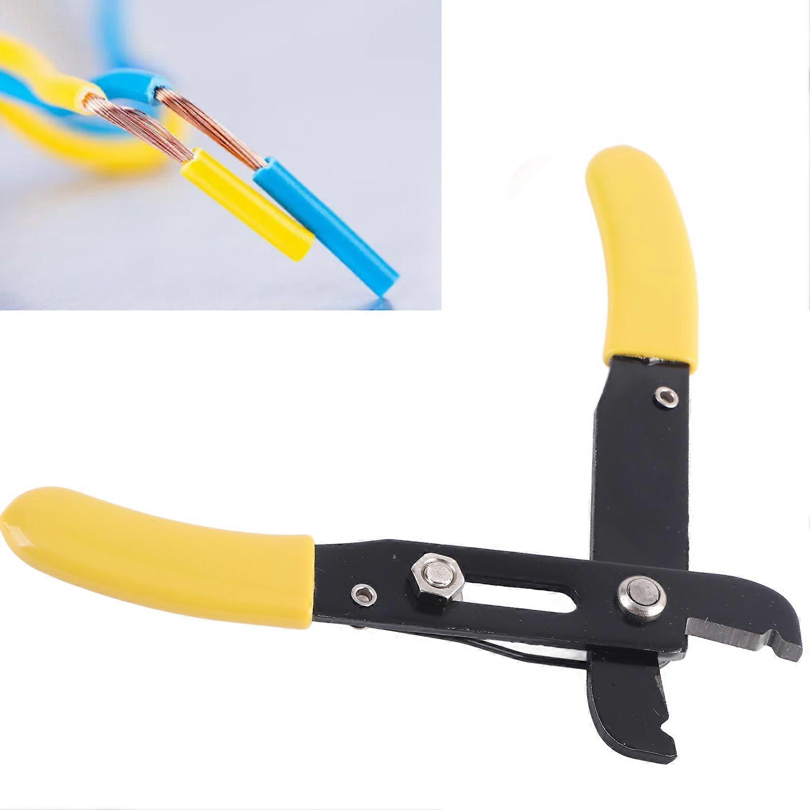 5-Inch Adjustable Wire Strippers with Rubber Handle for Home & Industrial Use