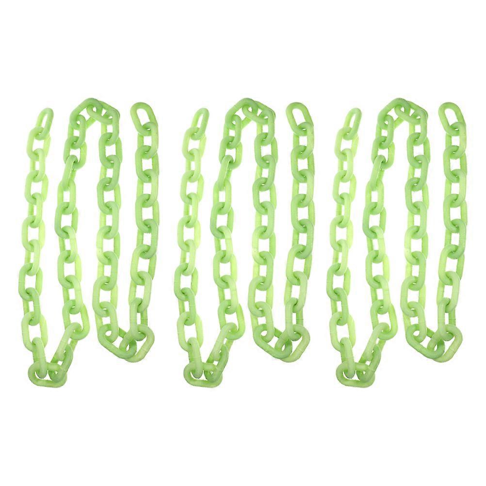Halloween Glowing Chain Prop Thorn Vine Shape for Halloween Party Light Green Abs Glow in The Dark 3Set