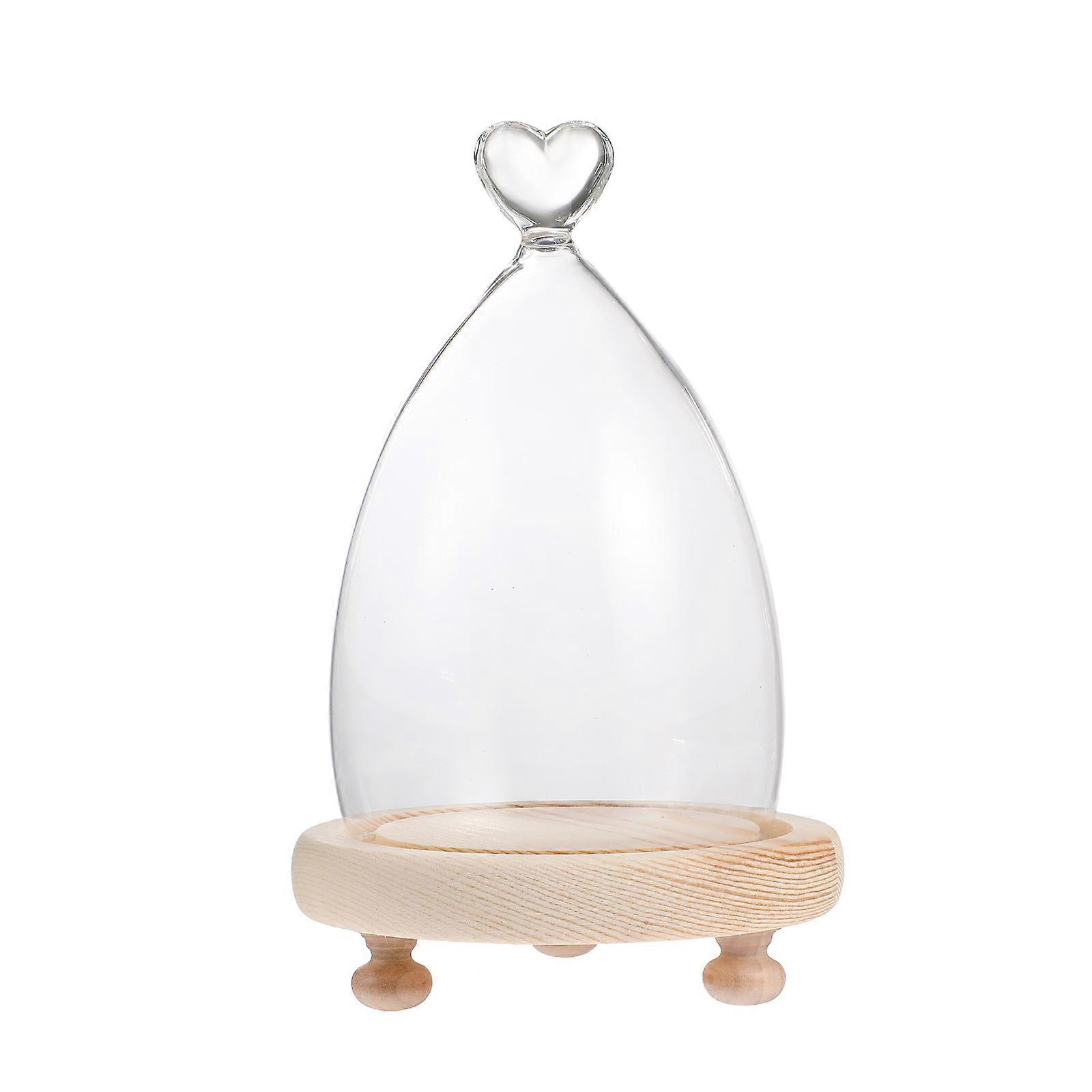 Elegant Glass Dome For Displaying Keepsakes And Decorative Accent In Any Rooms 9X9X15Cm 1Set
