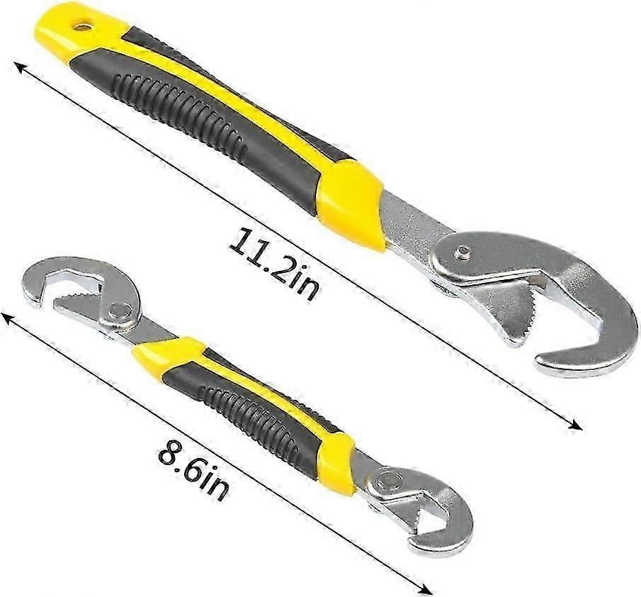 2Pcs Adjustable Universal Wrench Multifunction Tool Set 9-32Mm Adjustable Auto Release Set