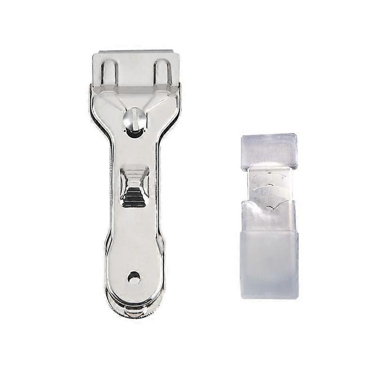 Stainless Steel Scraper, Replaceable Cleaning Blades, Steel, Piccobello, Silver