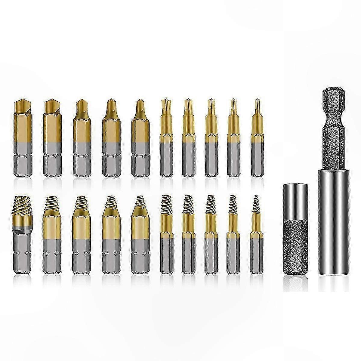 Extractor Tool for Removing Rusty and Broken Screws with Titanium Coating