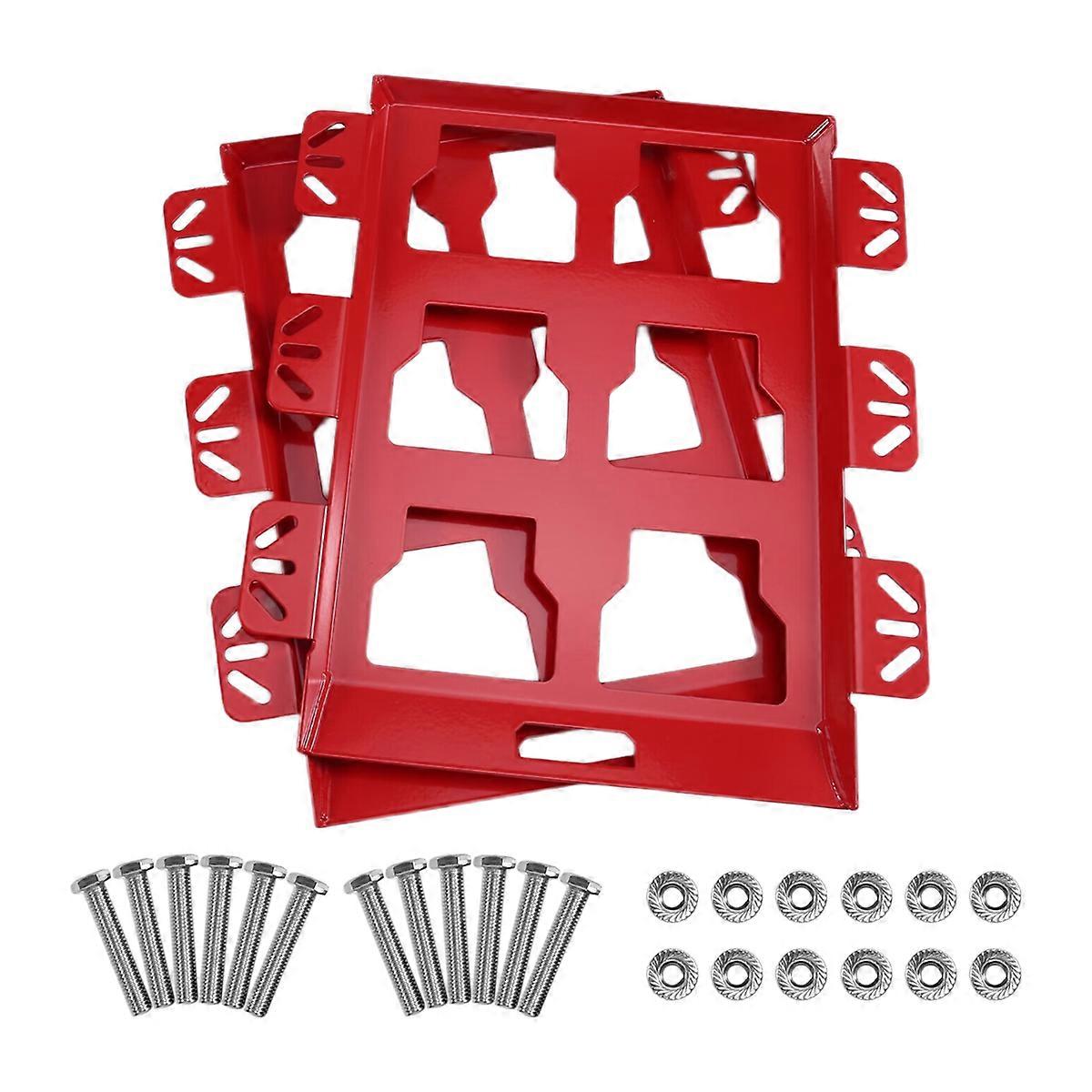 2 Pcs Tool Storage Rack Toolbox Holder Wall-Mounted Toolbox Rack