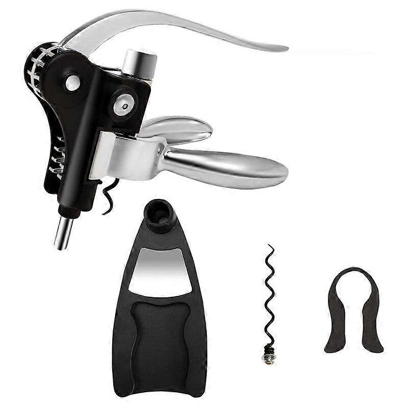 Red Wine Corkscrew Rabbit Wine Corkscrew Set, With Foil Cutter, Extra Spiral Shape, Suitable