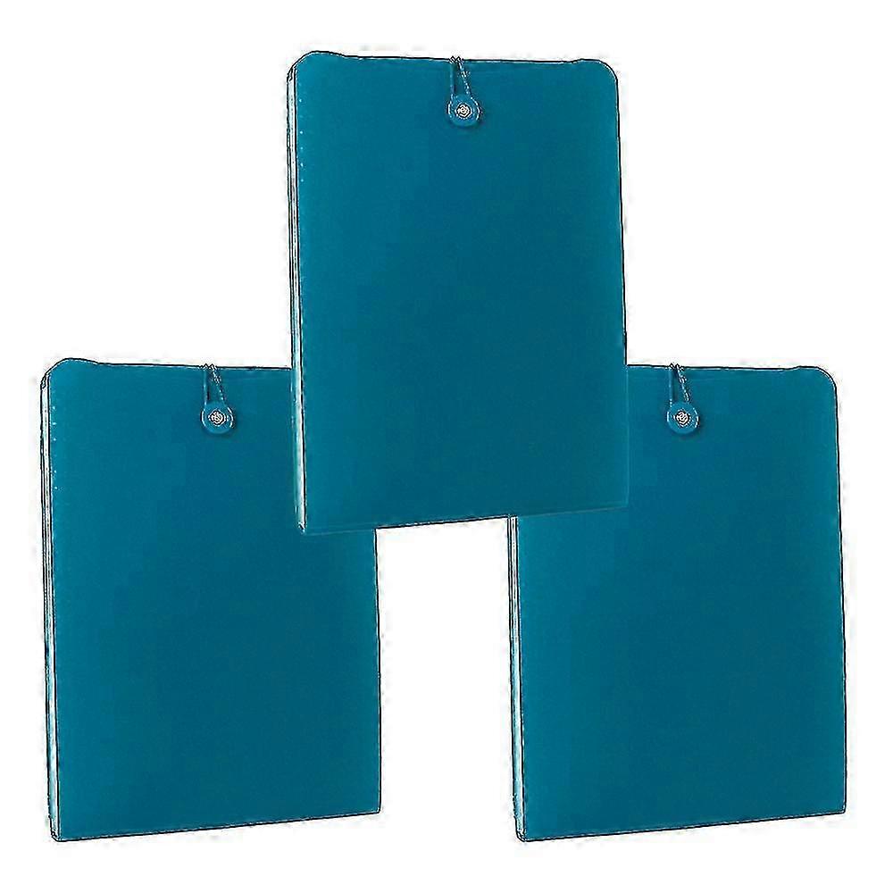 3 Pack Expanding File Folder Document Organizer With Elastic Cord &amp; Button Closure