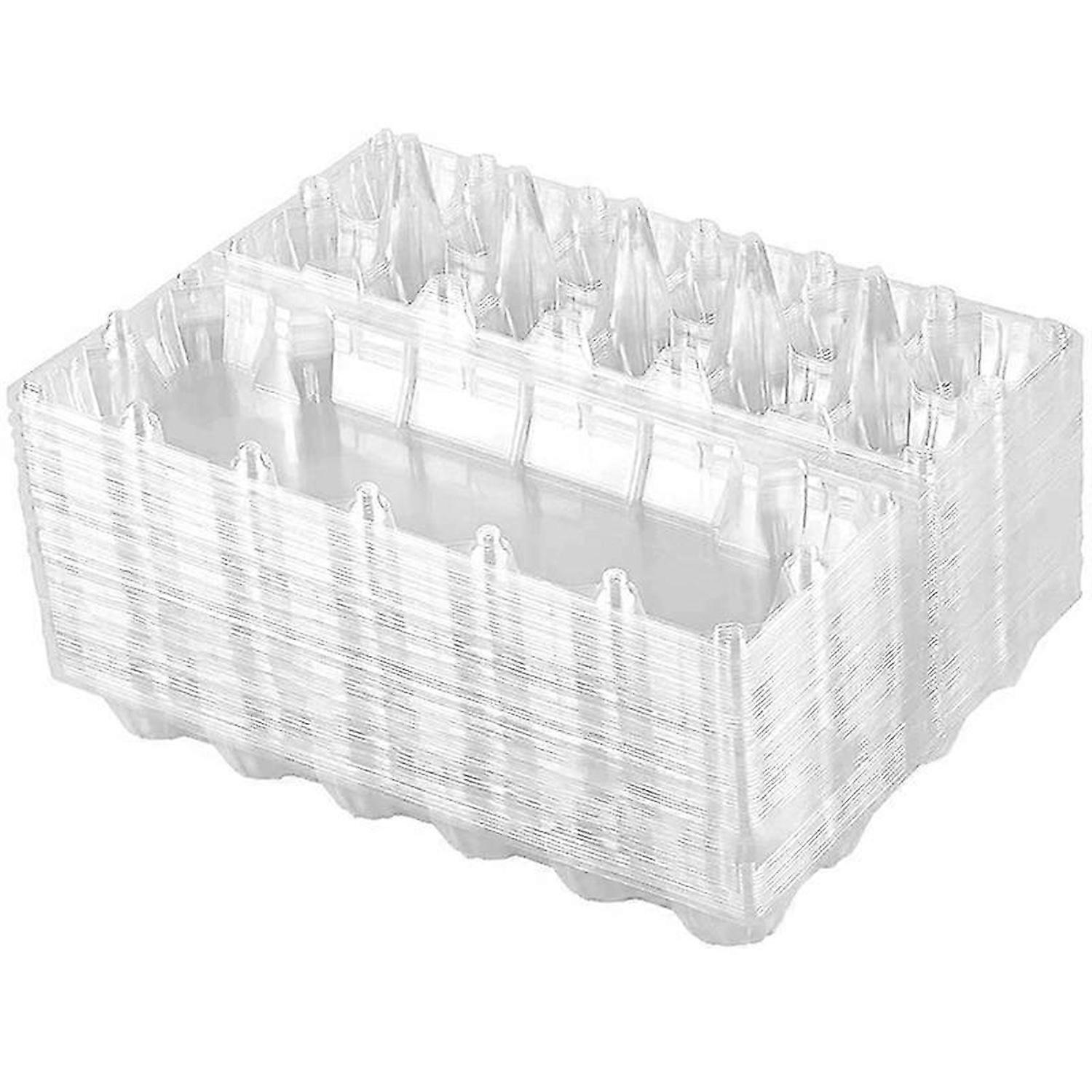 60 Pack Plastic Egg Cartons Cheap Bulk One Dozen Clear Empty Cartons