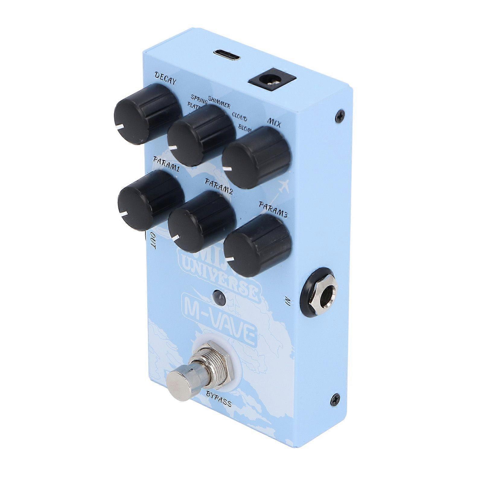 Guitar Effect Pedal 9 Reverb Types Warm Authentic Sound Digital Modeling Reverb Effect Pedal