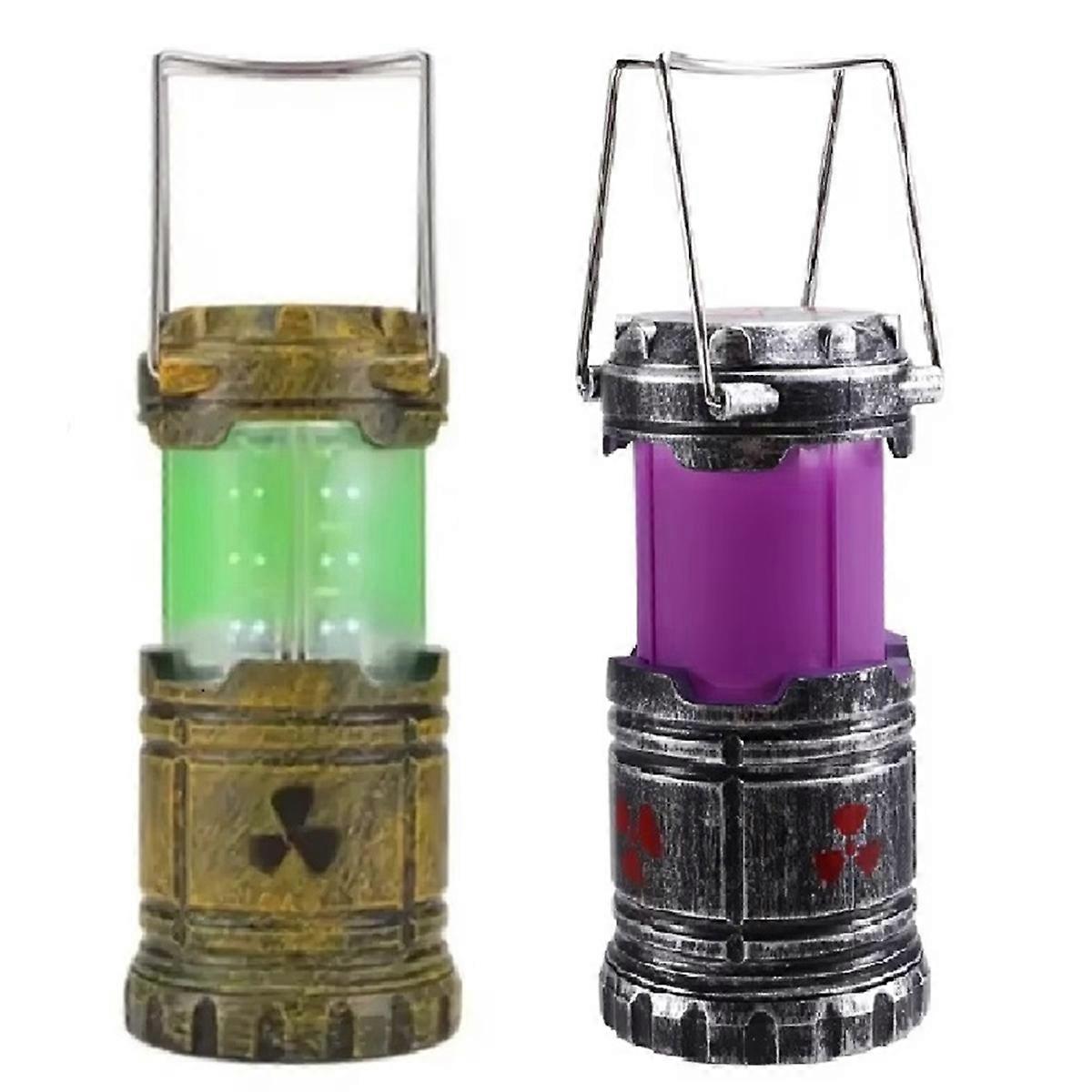 2PCS Mini Simulation Nuclear Reactor Lantern Gift Handheld Camping Light Night Lamp Home Decor Orna