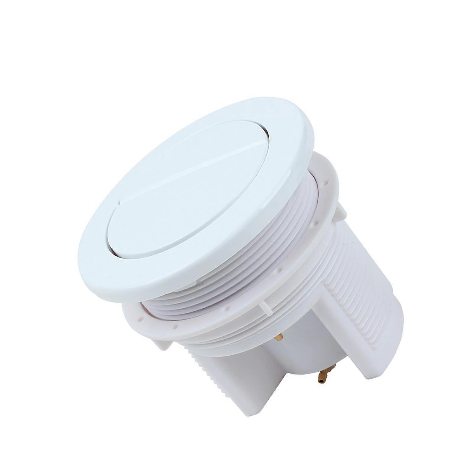 Double Drain Valves Large Diameter Pneumatic Button Two Drain Gate Toilet Flushing Kit White