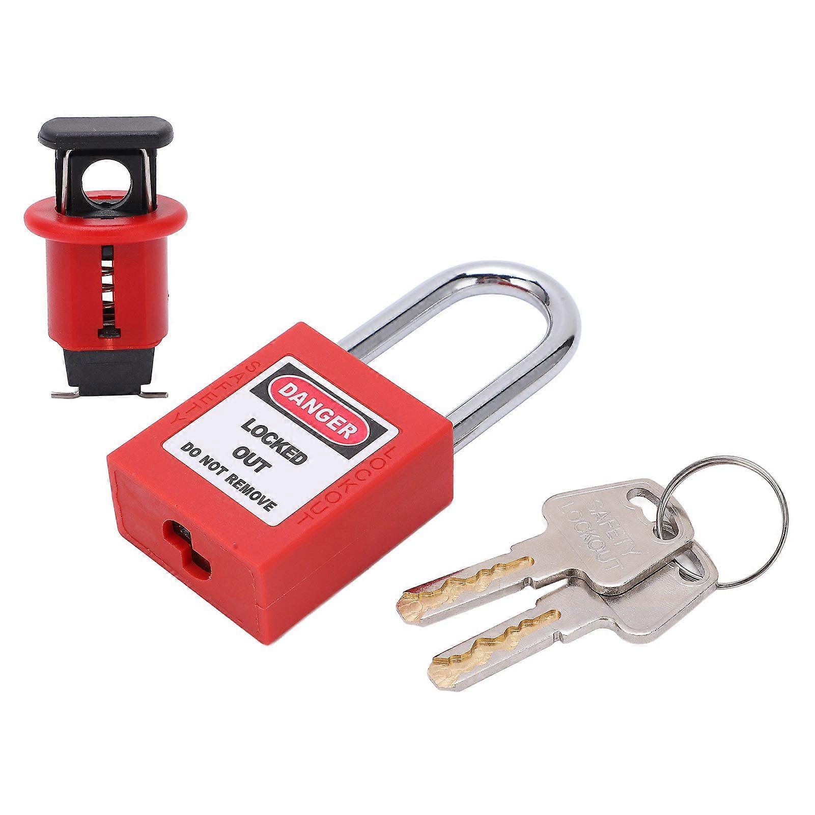 Miniature Circuit Breaker Lockout Device Safety Circuit Breaker Lock for Industry Electric Power(MPCO+38mm Padlock )