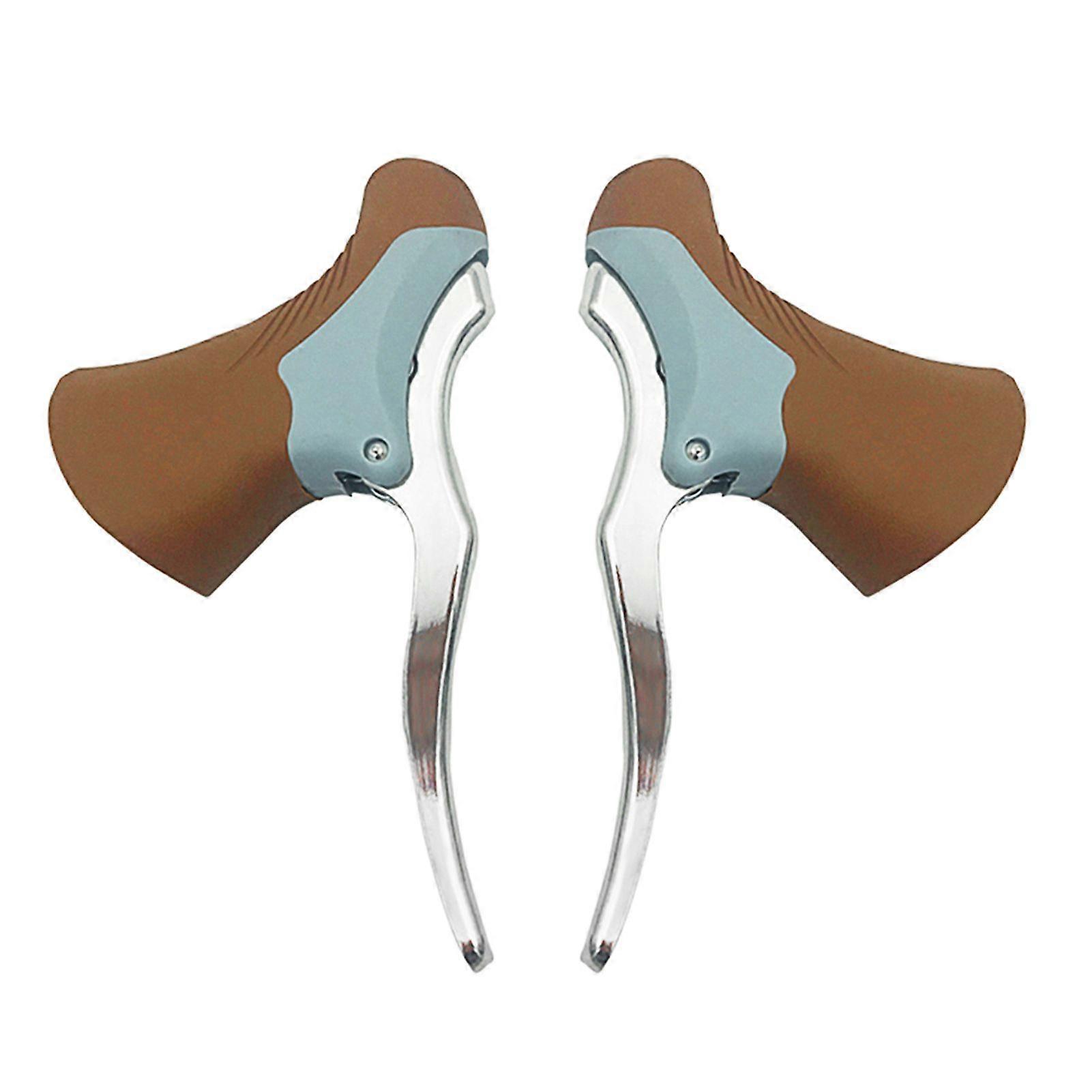 Lightweight Aluminum Bicycle Brake Handle MTB Mountain Bike Cycle Brake Levers Front & Rear Brake Levers Drop Handlebar Set