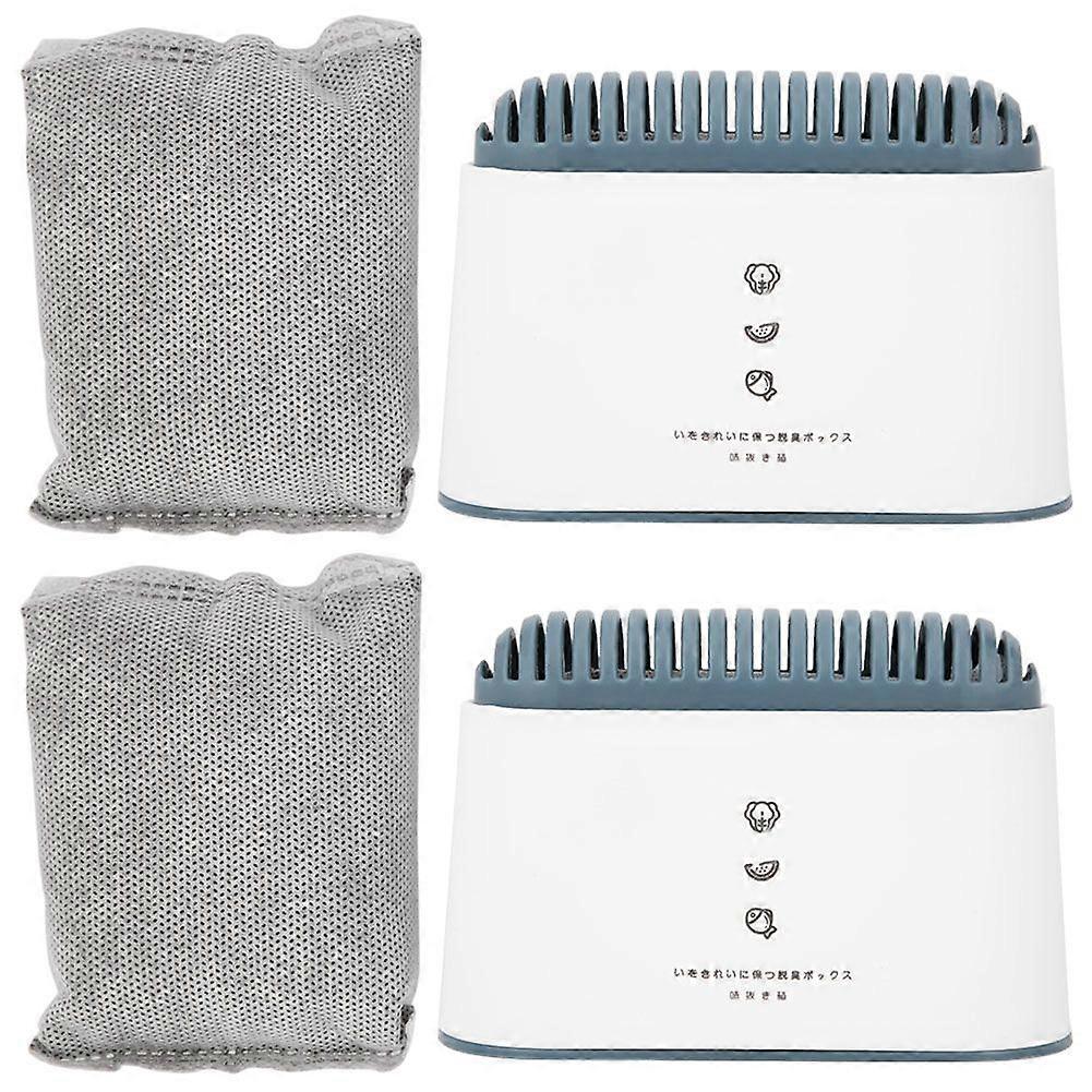 2Pcs Refrigerator Deodorant Activated Carbon Deodorization Box Household Supplies