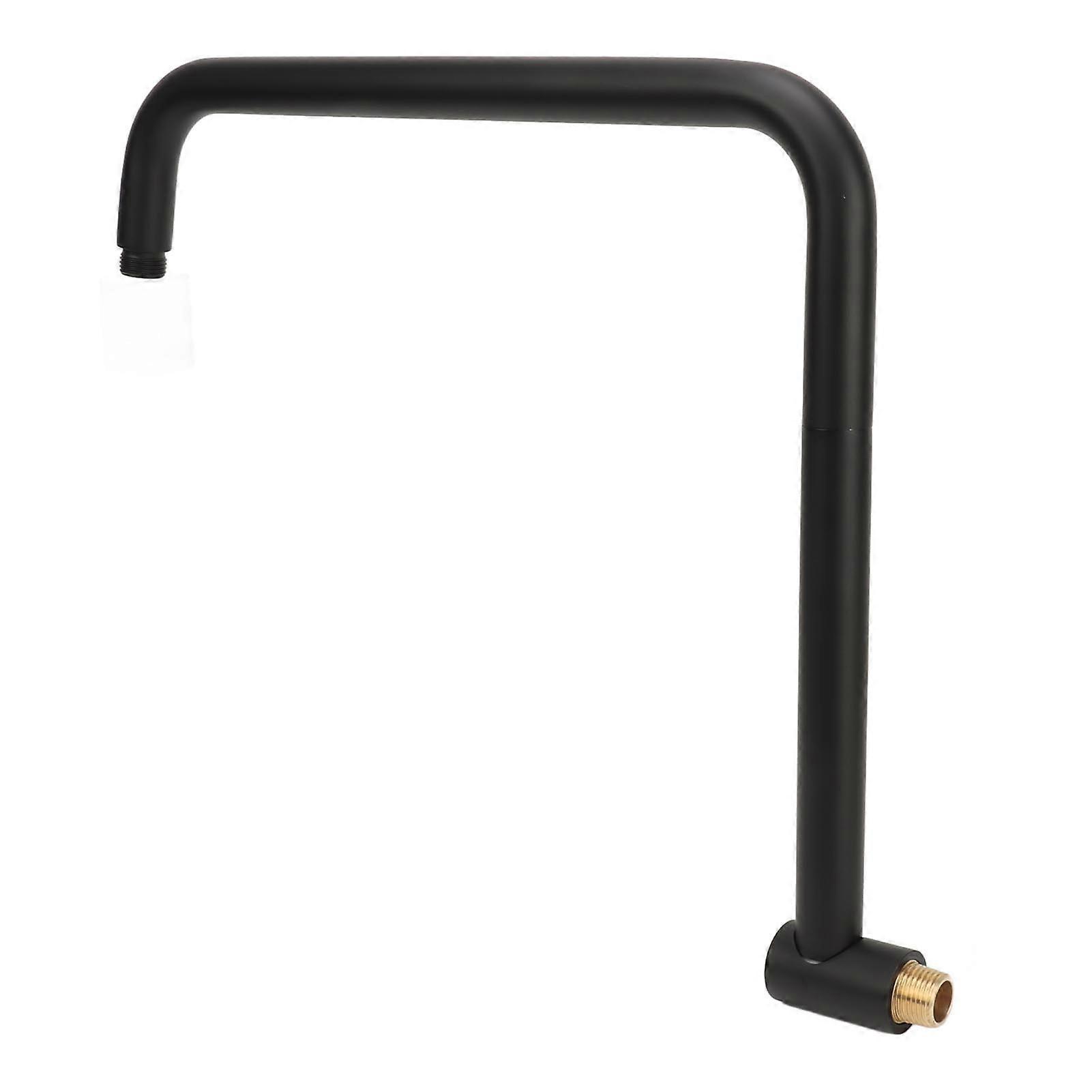 Shower Head Extension S Shape Arm 33cm Rotatable Black Steel