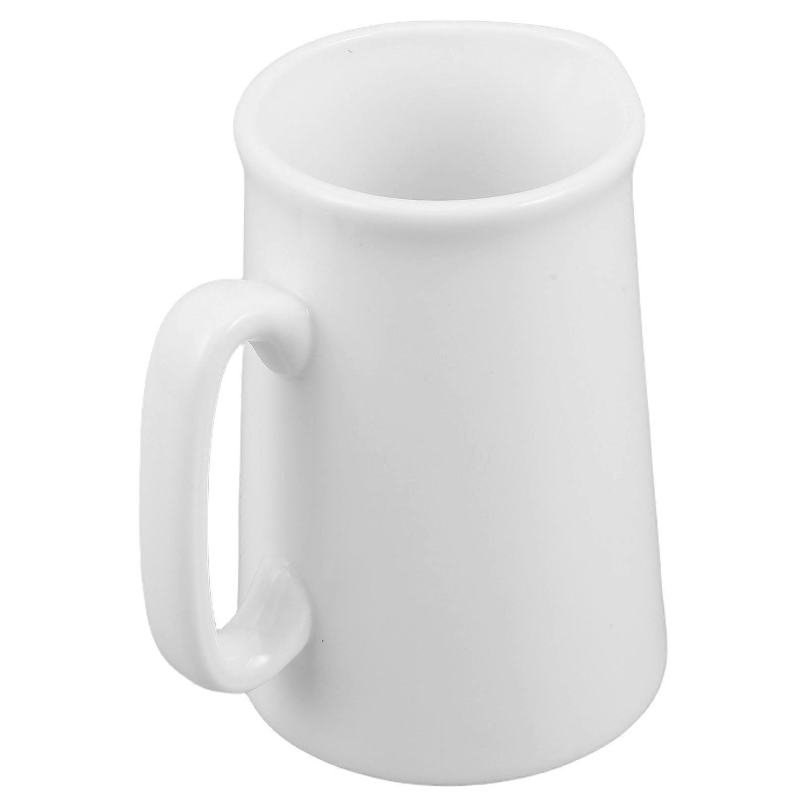 White Ceramic Milk Jug for Coffee Ideal for Cream Serving Pitcher