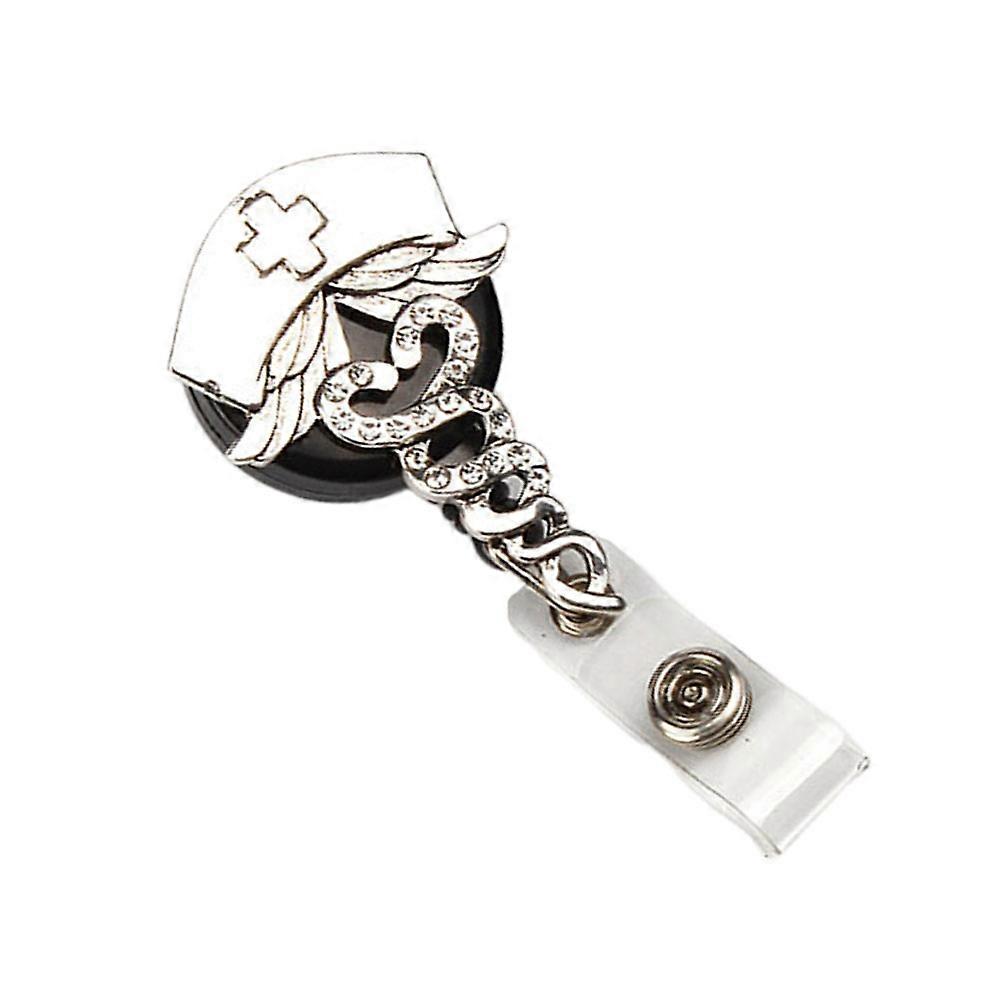 Chest Card Easy Pull Badge Holder for Id Card White Badge Clip for Nurse