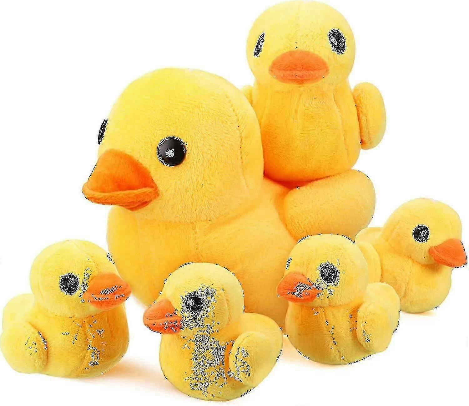 6 Pieces Duck Stuffed Animals With Babies Duck Playset Toy 8 Inch Stuff Plush Ducks And 5 Pcs 5 Inch Little Plush Duckling Toys Yellow Ducky Animal Do