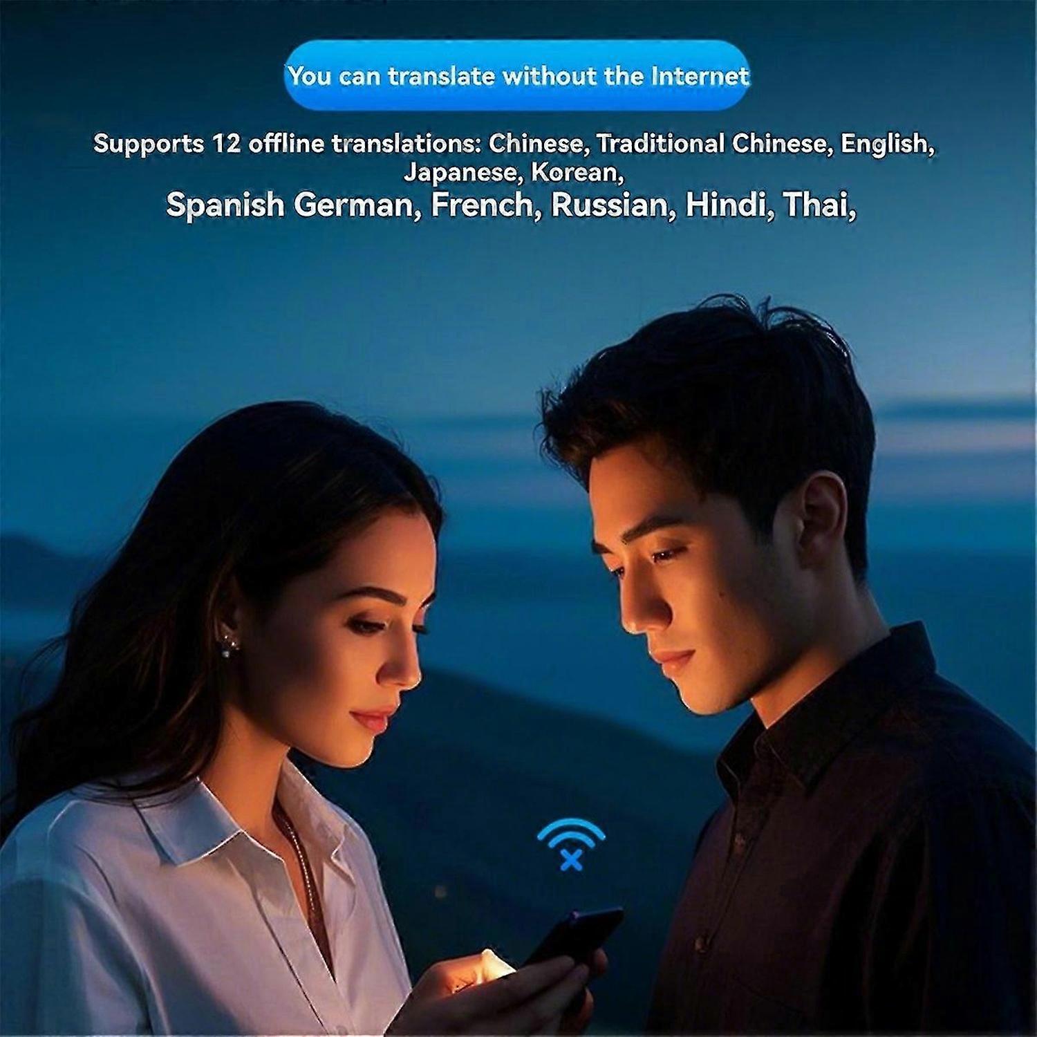 140+ Language Translator Device Ai Two Way Real Time Voice Instant Translator Magnetic Phone Stand D