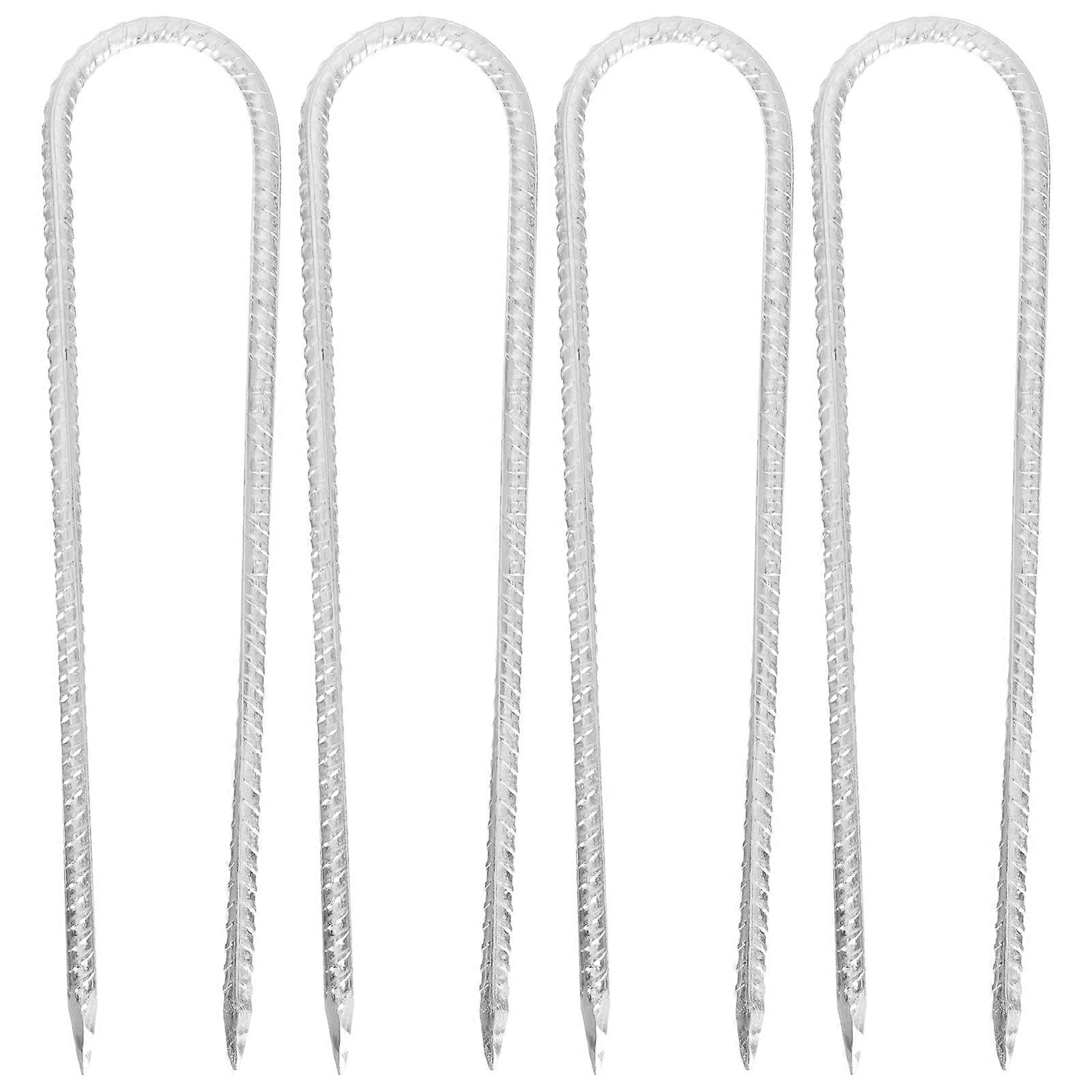 Camping Canopy Nail U-Shaped Steel Ground Nail for Fixing 4Pcs Kit