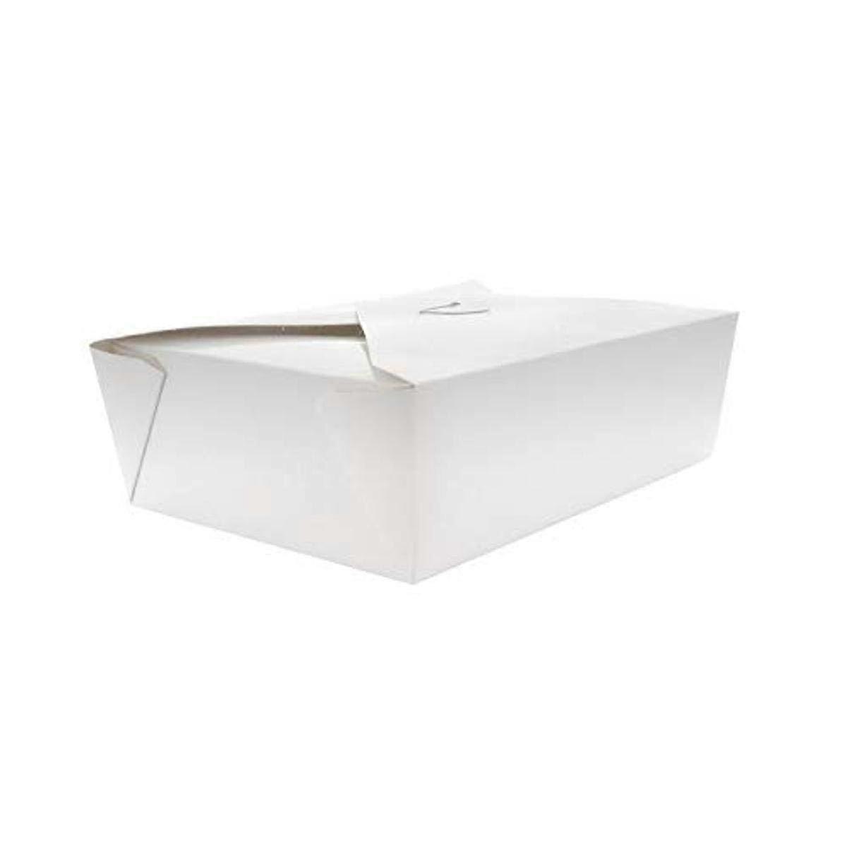 White ToGo Box With Foldable Lids 34 Oz Meal Prep Containers, 8.66 x 6.3 x 1.96 In, Case Of 200, Model 210BIO202