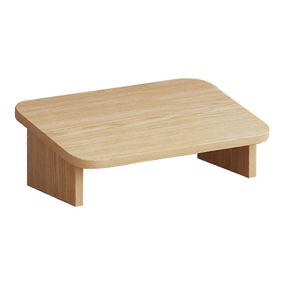 Light Yellow Wood Step Stool for Home Use Portable Bed Stool