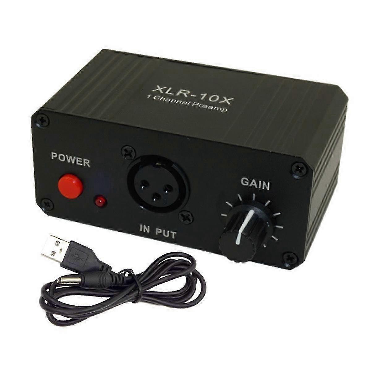 XLR-10X Amplificatore audio bilanciato con interfaccia XLR a 1 canale NE5532 Preamplificatore microfonico microfonico dinamico