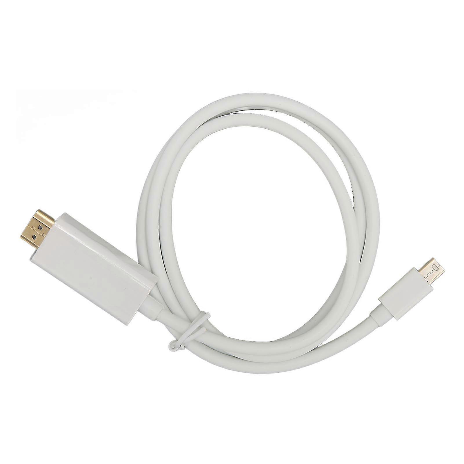 Mini DisplayPort to HD Multimedia Interface Adapter Professional Male to Male Mini DisplayPort Adapter Cable for Monitor Projector White 1m/3.3ft