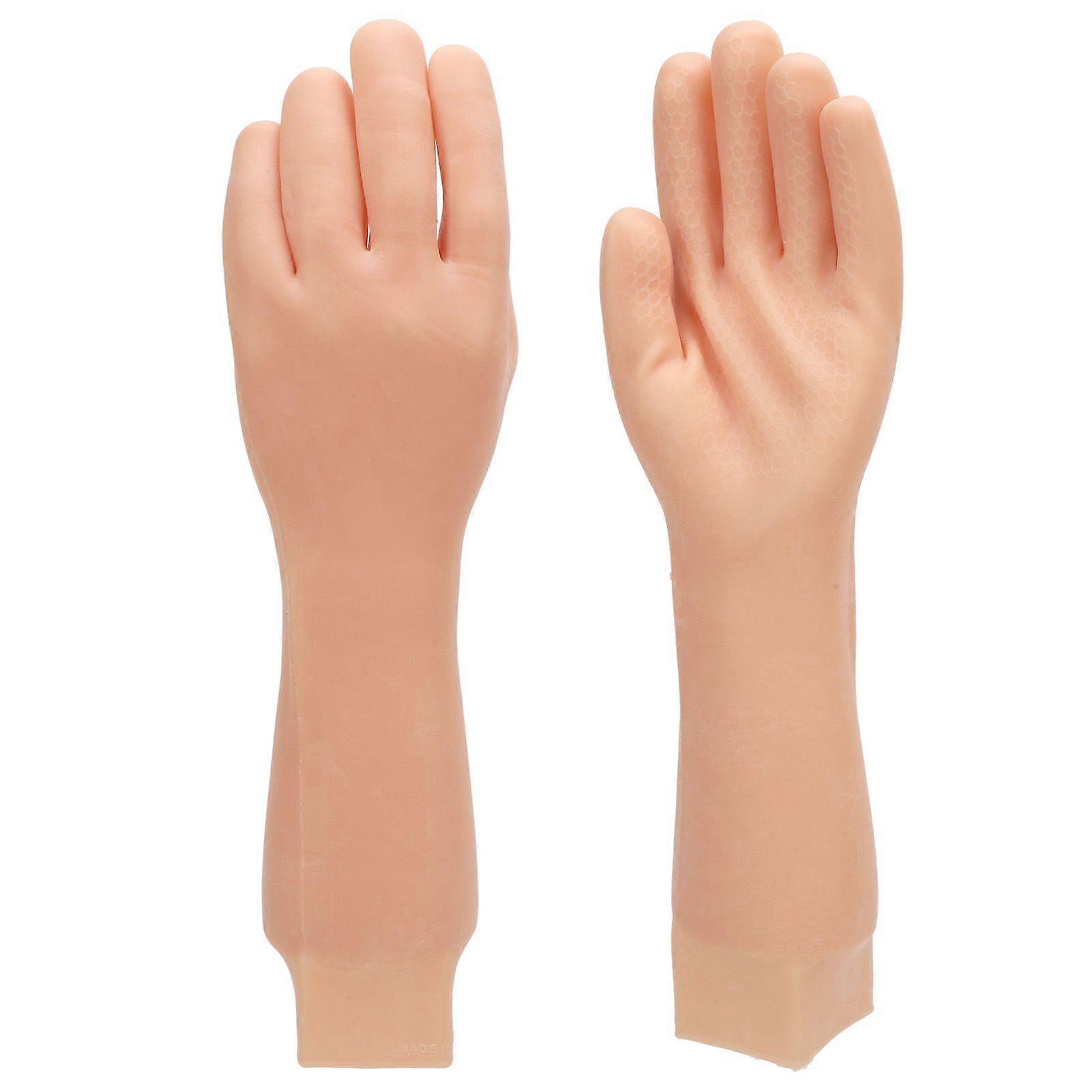 Silicone Moisturizing Gloves Lengthened Elastic Washable Hydrating Hand Mask for Dry Cracked Skin Skin Color