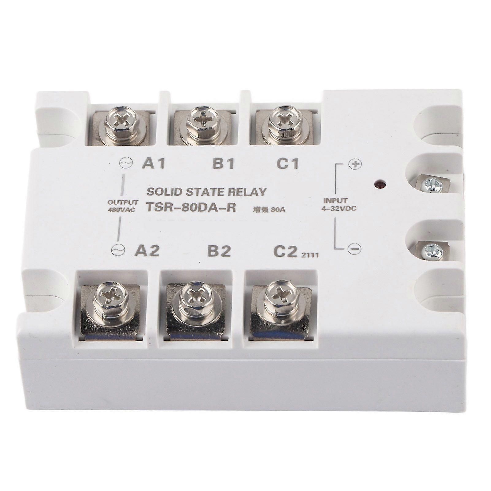 3 Phase Solid State Relay Enhanced Controlling Module Load for Automatic Control 480VAC(TSR80DAR Without Radiator)