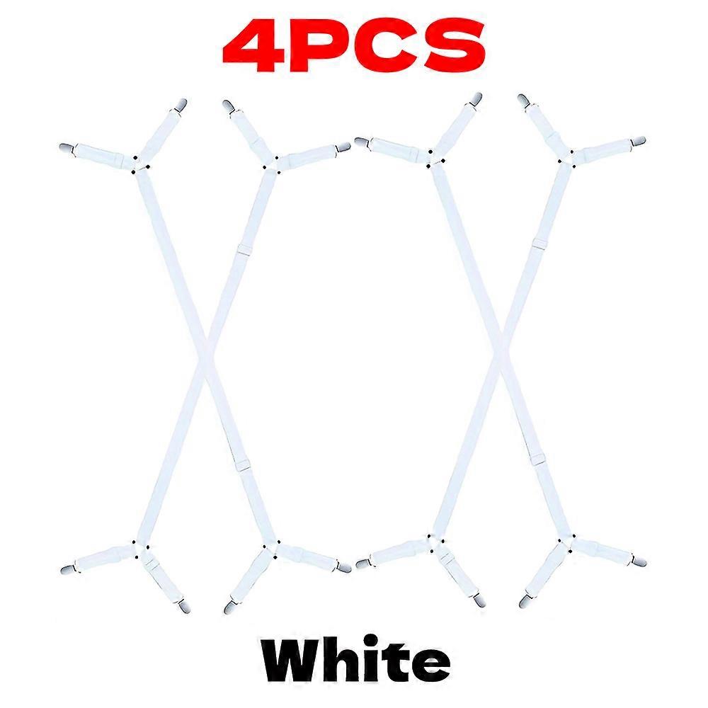 2/4Pcs Adjustable Bed Straps Clip Non-Slip Crisscross Elastic Nylon Mattress Sofa Cover Holder Sheet Grippers Belt Fastener 98cm