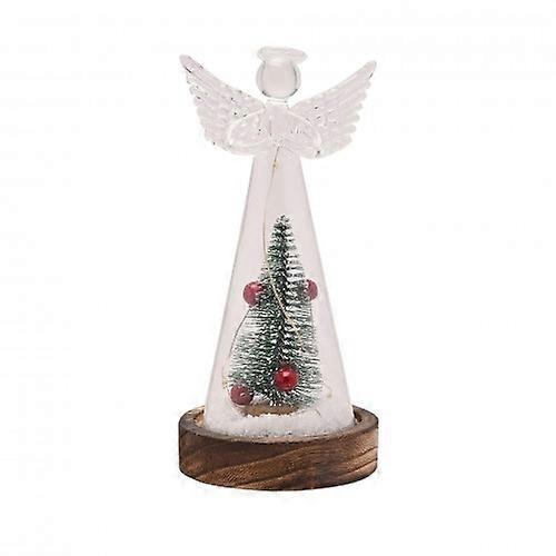 Glass Angels With Foliage And Berries - Large