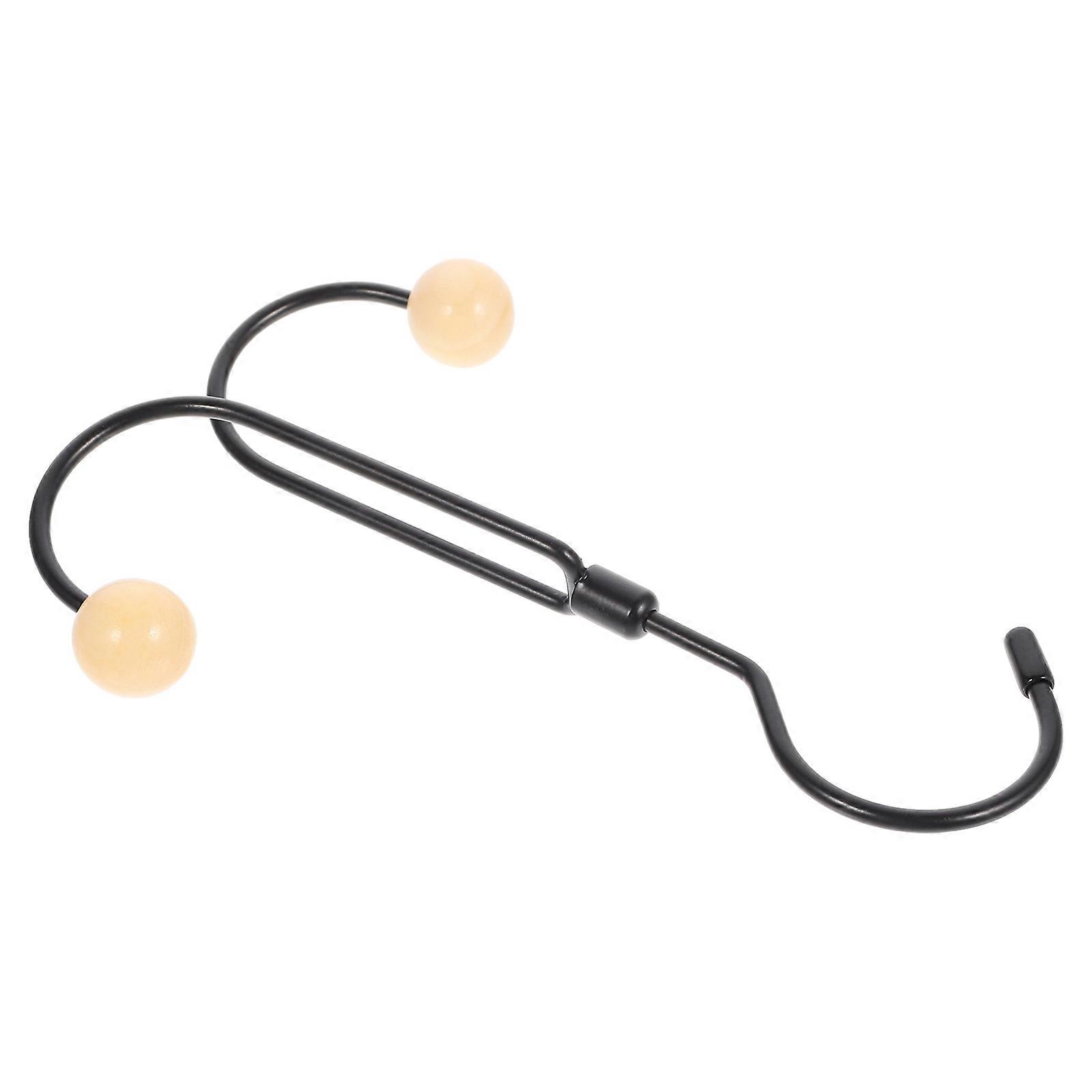 Black Rotation Hanging Hook for Coat Storage with 2Pcs Set