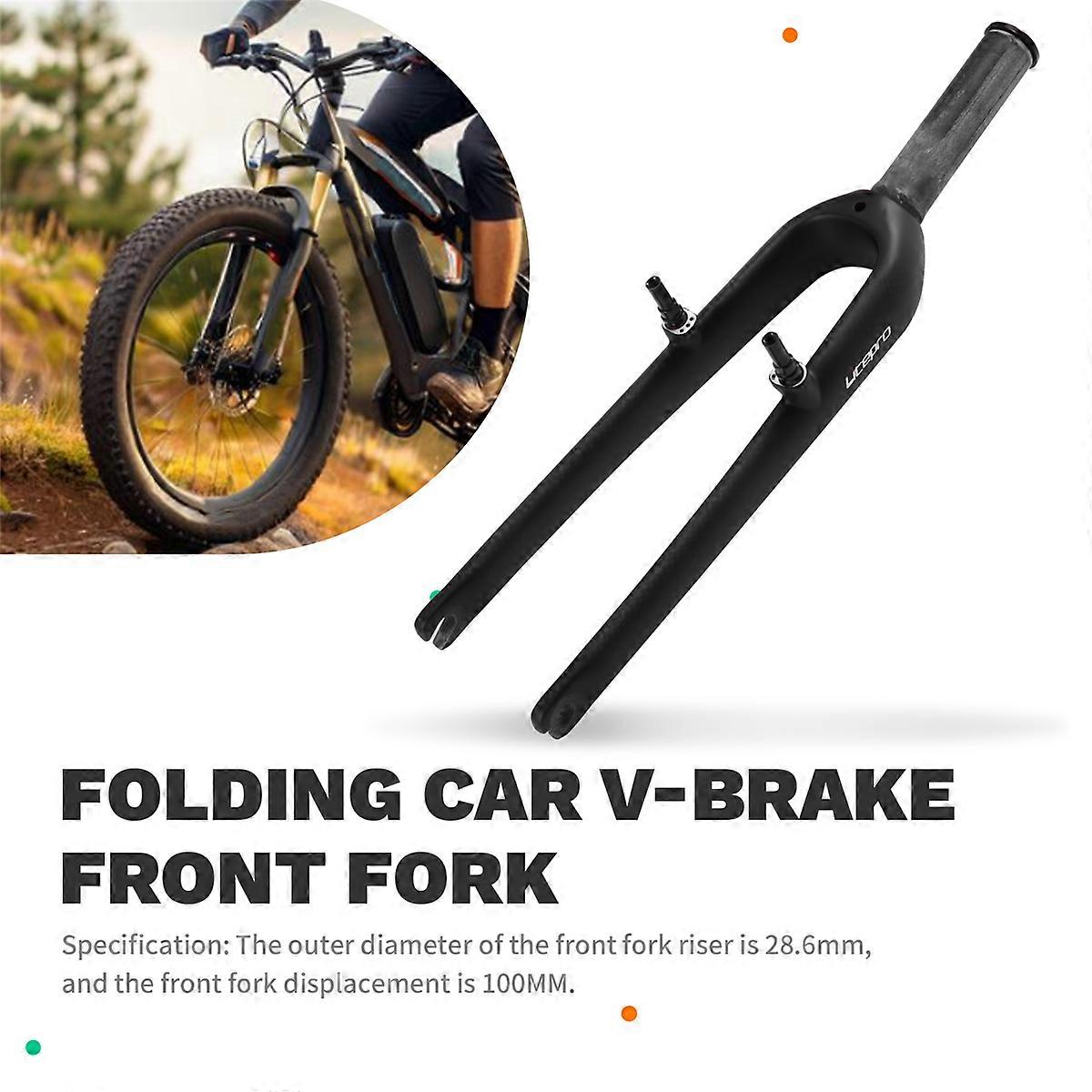 Bicycle Carbon Fibre Front Fork Folding Bike Fork for 20/22 Inch 406/451 Cycling Parts Accessory