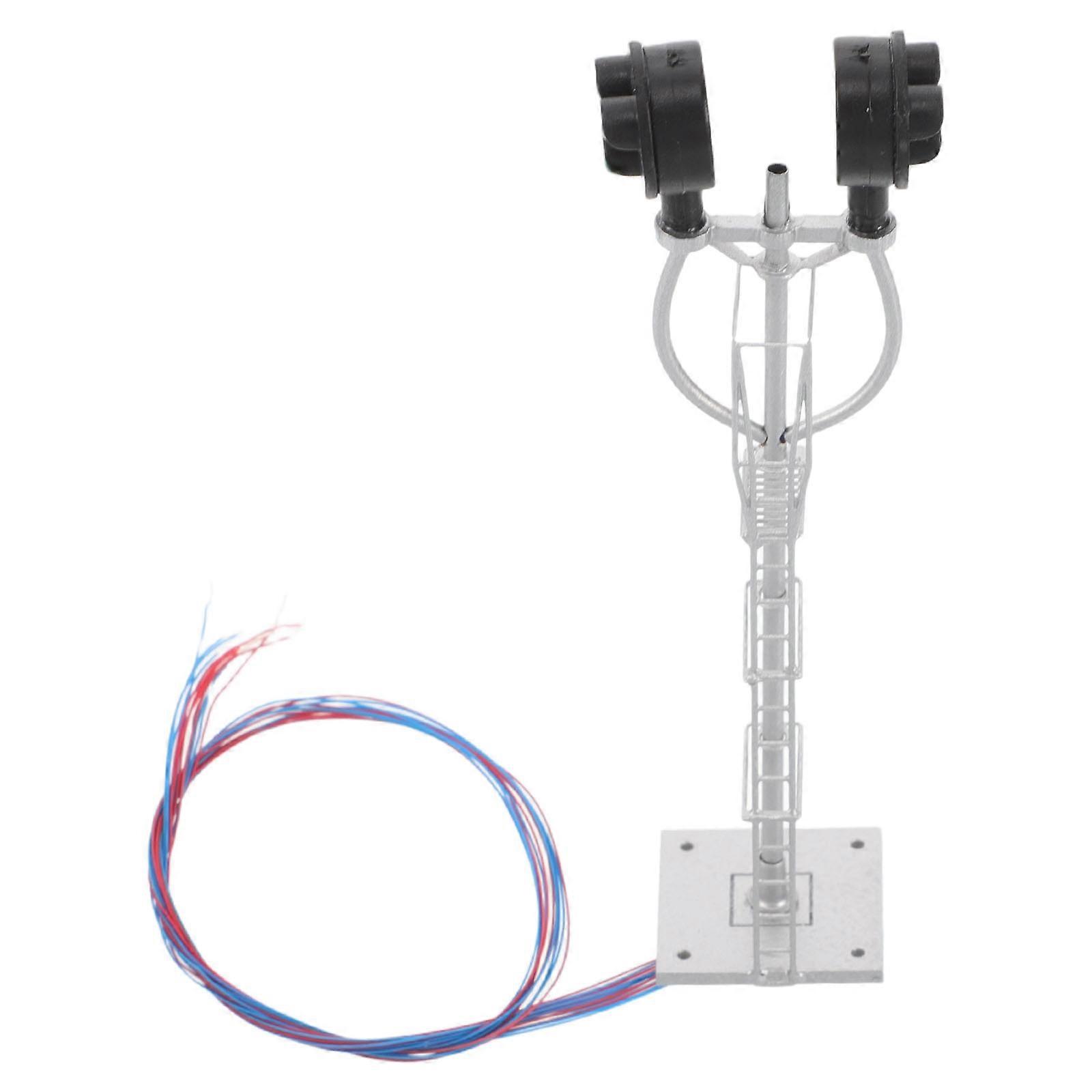 Mini Signal Light 3Pcs Model Train Traffic Light Railroad DIY Model Accessory 1:87 Scale Rectangular for Model Building