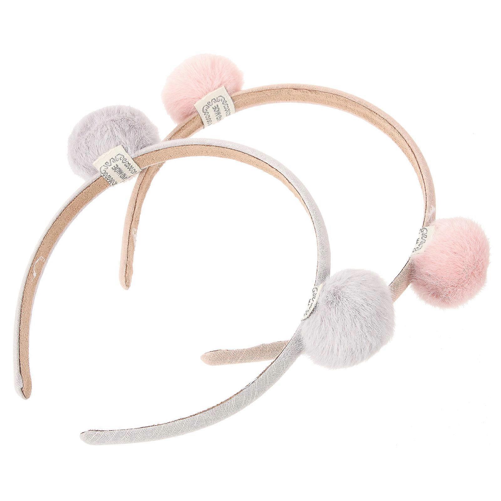 Headdress for Kids with Plush Ball Design Decorative 4Pcs Set
