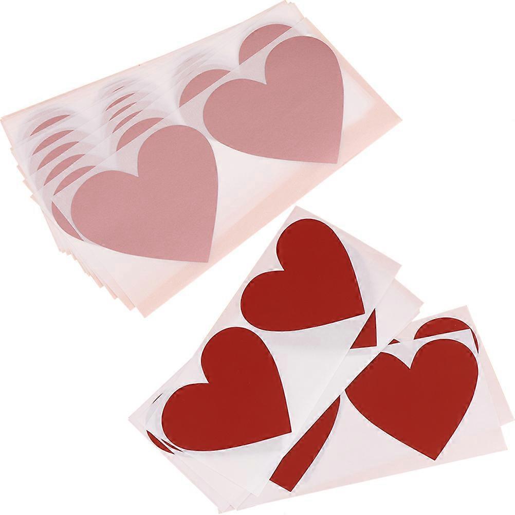 Peel And Stick Heart Shape Scratch Off Stickers For Users 8X7X0.01CM Assorted Color Engaging DIY Labels 160Pcs