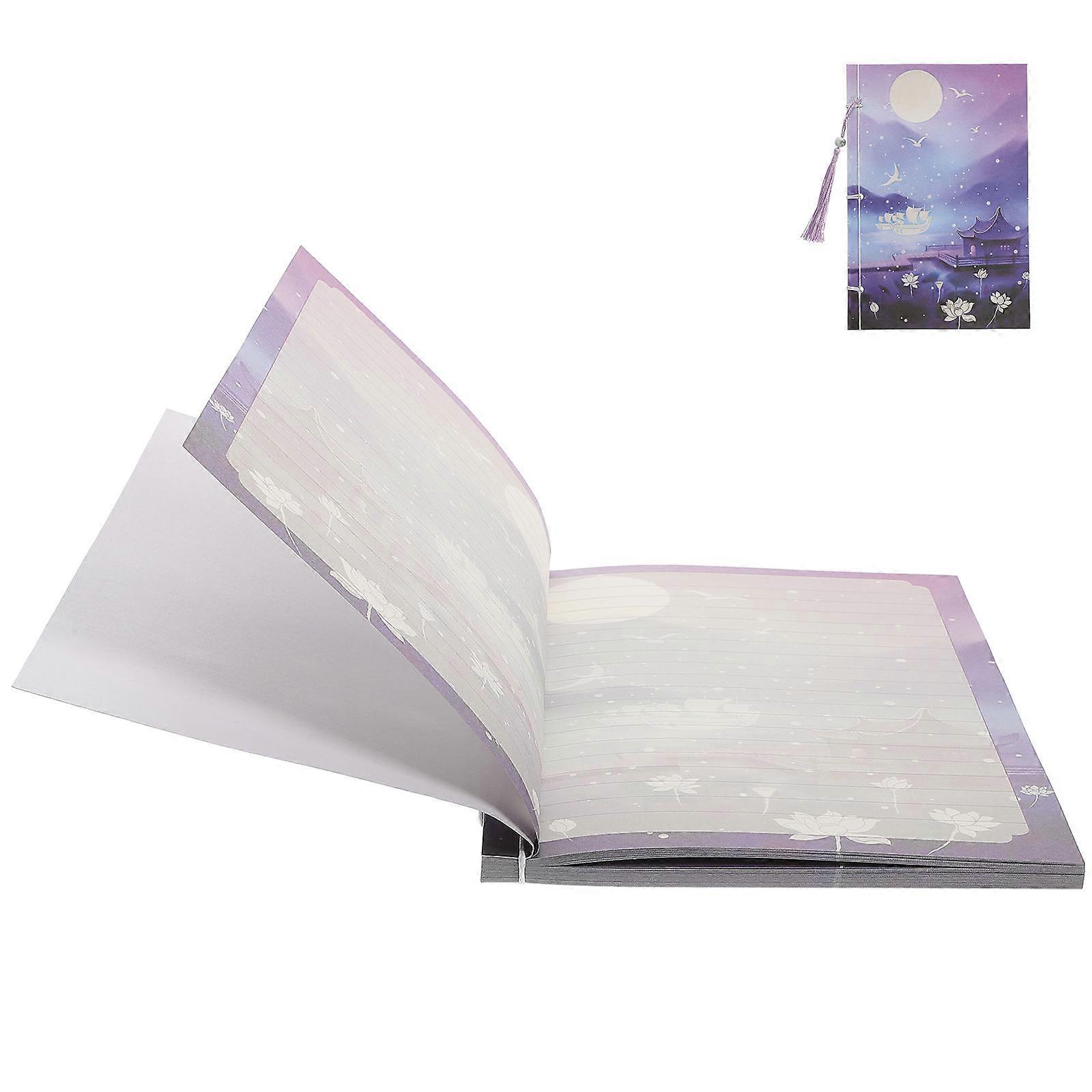 Retro Style A5 Note Book Suitable For Home Use And Travel Companion Featuring Material In Purple 1Pack