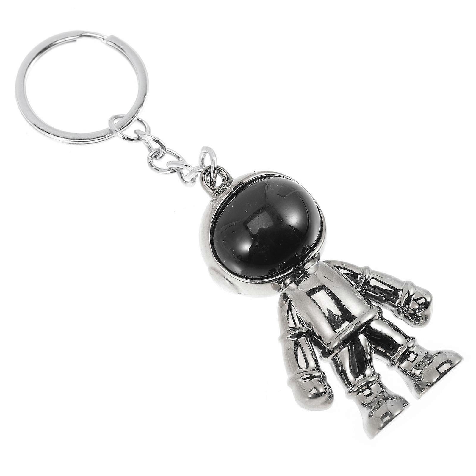 Astronaut Keychain Silver Alloy for Decoration 4Pcs Metal Key Pendants