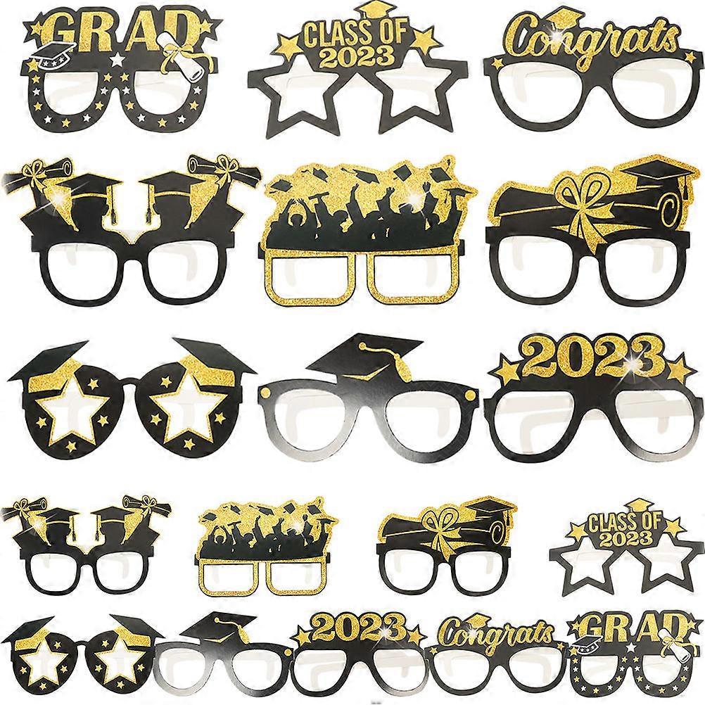 2023 Graduation Party Glasses Photo Props for Graduates Assorted Color Stylish Design 54 Pcs
