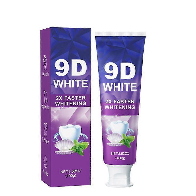 9D Teeth Whitening Toothpaste, Fluorocarbon Apatite Toothpaste  Instantly Brightens, Fights Stains, Freshens Breath, Brightens Yellow Teeth