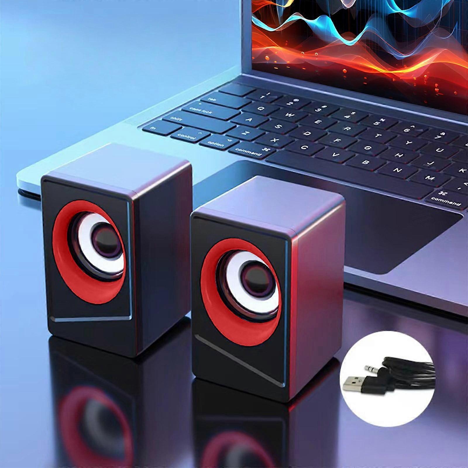 Leodye Enhance Your Audio Experience Portable Laptop Speakers with Mini USB 2.0 Sound Box for Mobile Devices and Powerful Bass Resonance