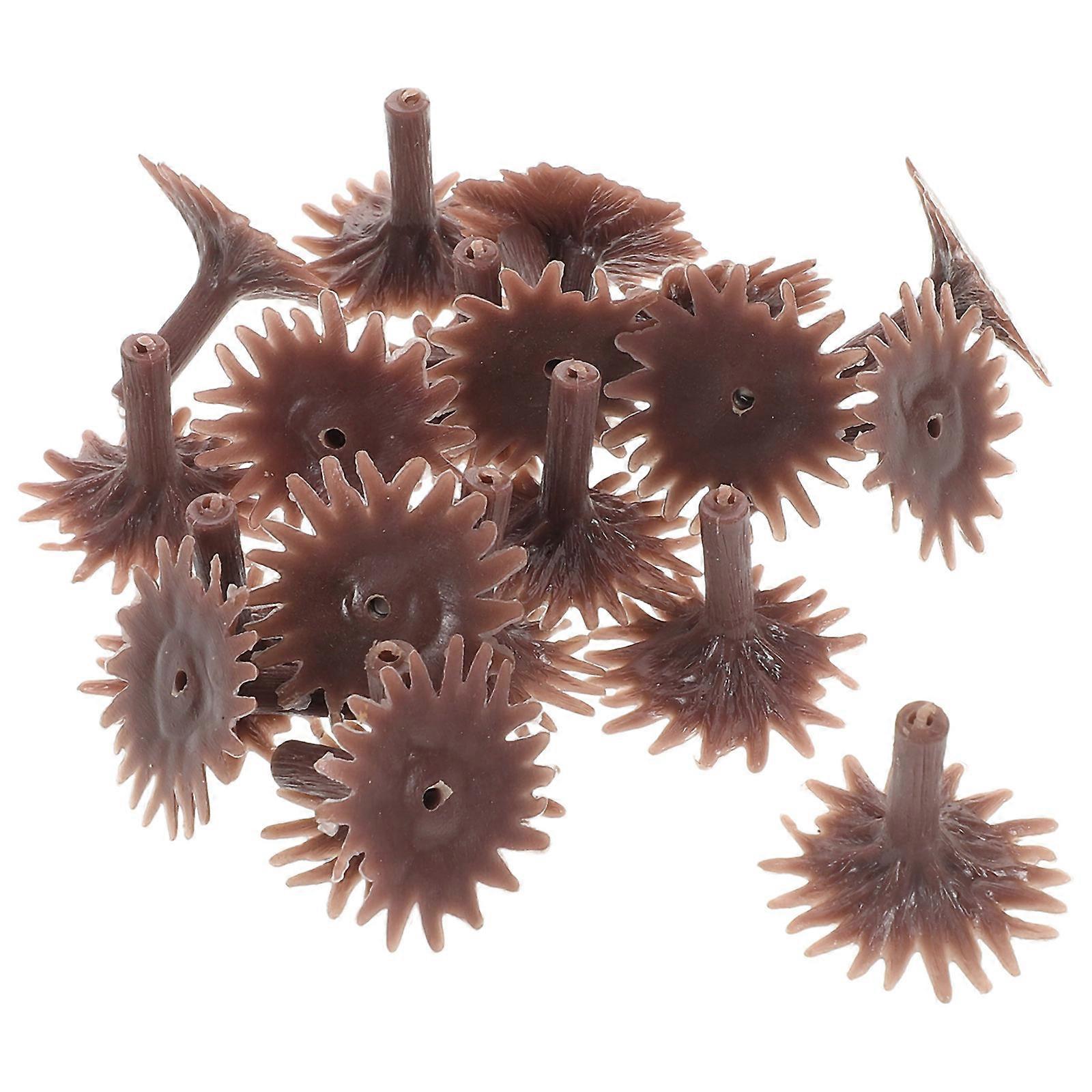 Miniature Scenery Model Tree Base Holder For Diy Projects And Model Building 2.80X2.80X2.50CM Brown 50Pcs
