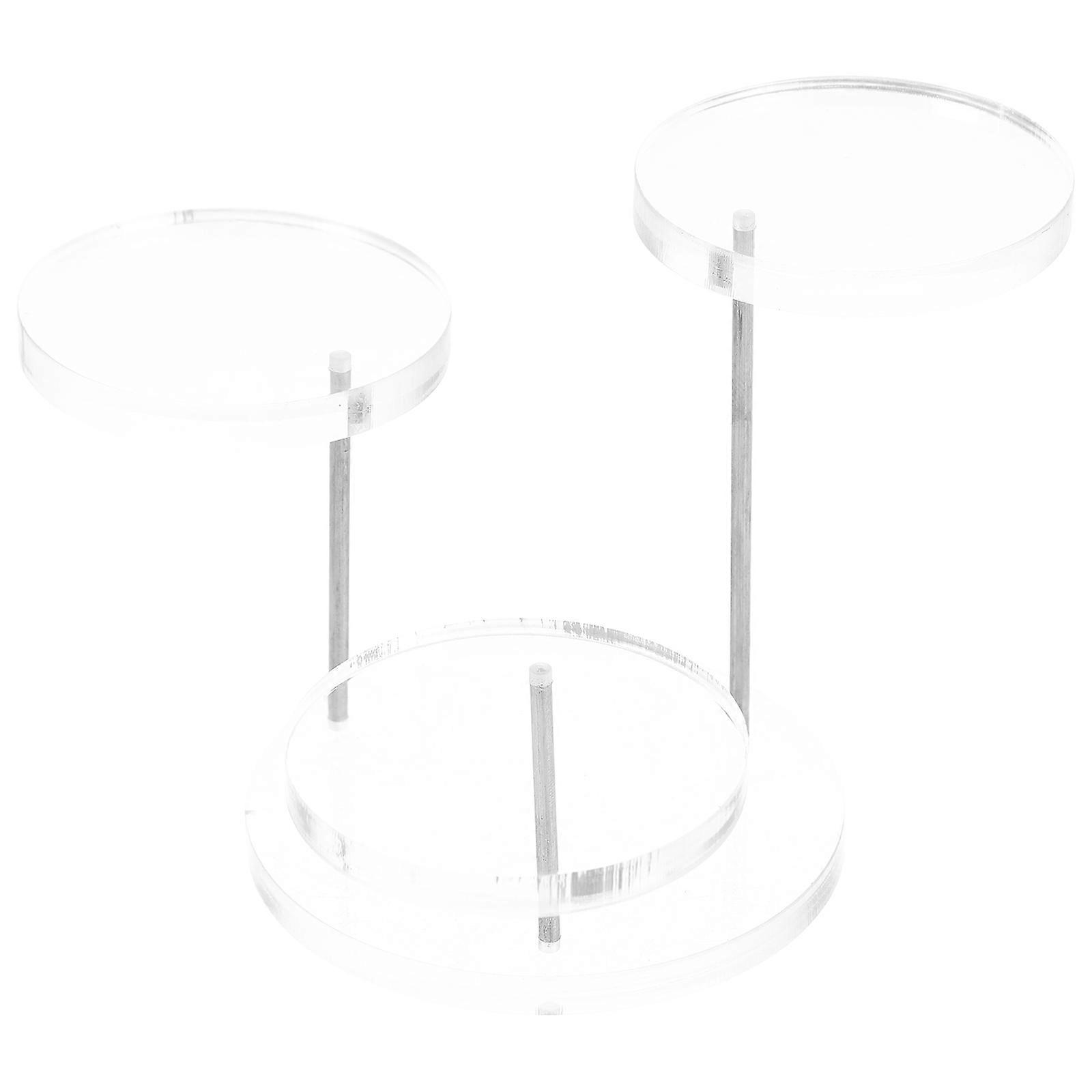 Acrylic Jewelry Display Stand Clear Riser for 4Pcs Rings
