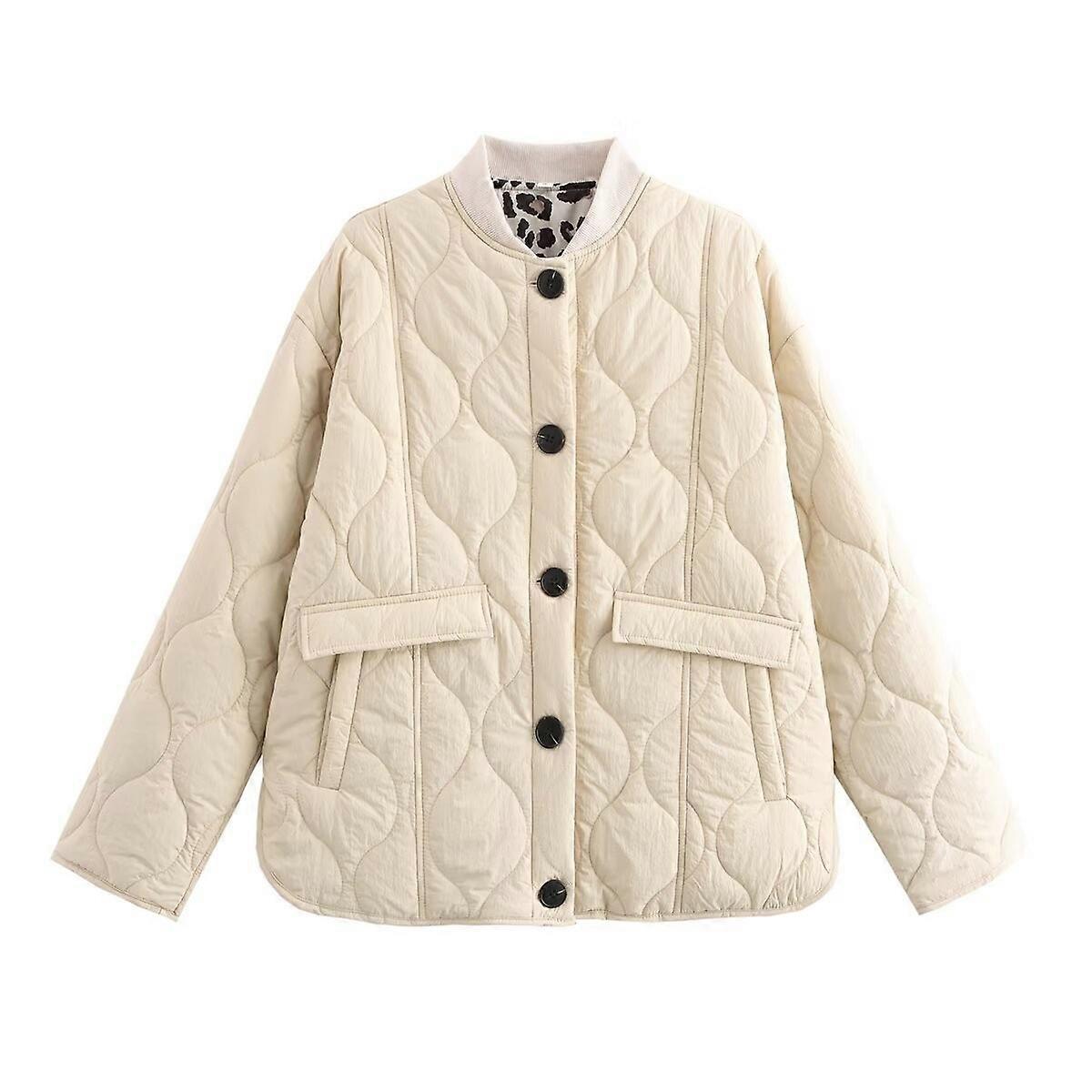 Manteau matelassé en coton pour femme, style décontracté, tendance, automne-hiver, design matelassé, chaud, confortable, longueur standard 50 cm
